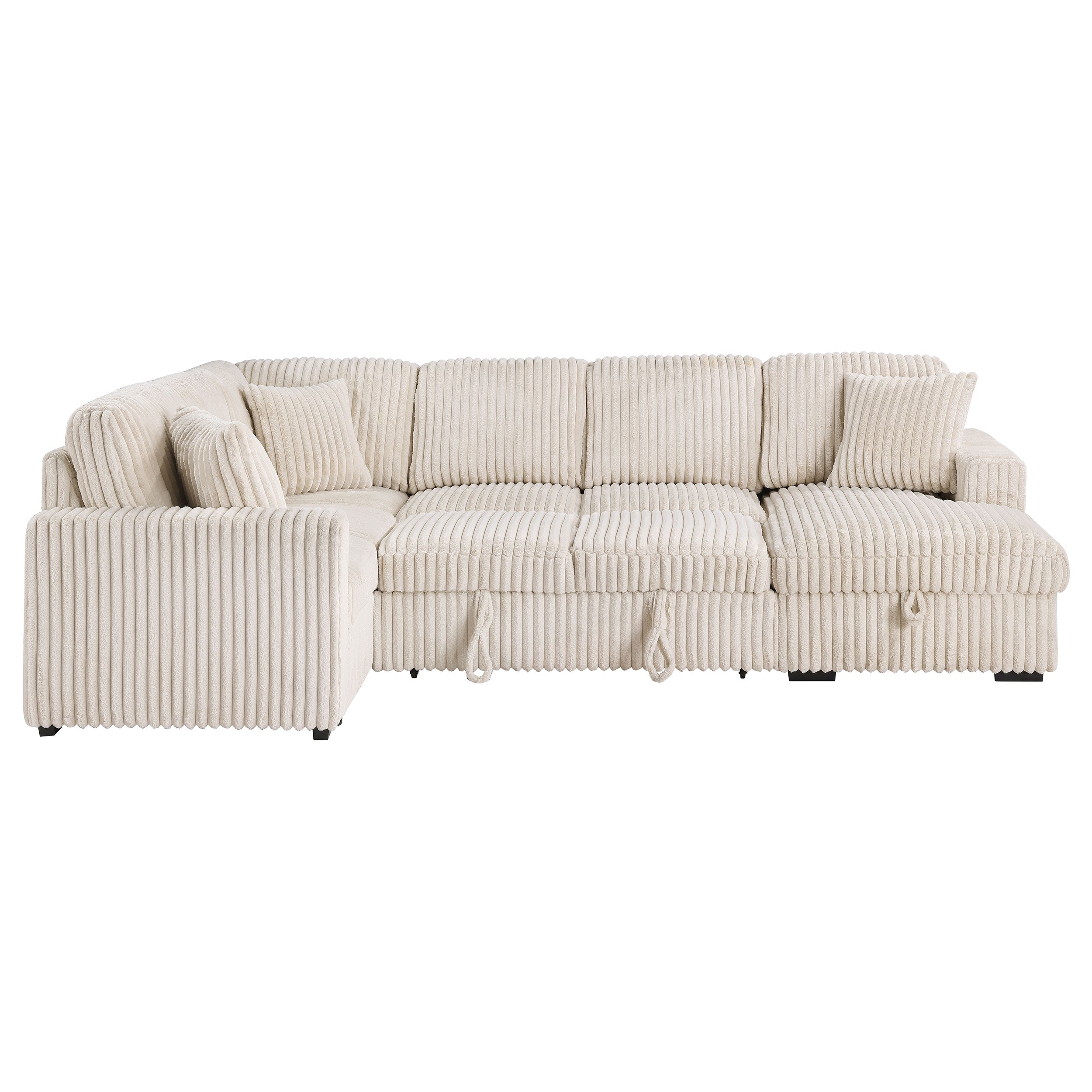Devonshire Pull-Out Sleeper Sectional Sofa - Romeo & Juliet Furniture (Warren,MI)