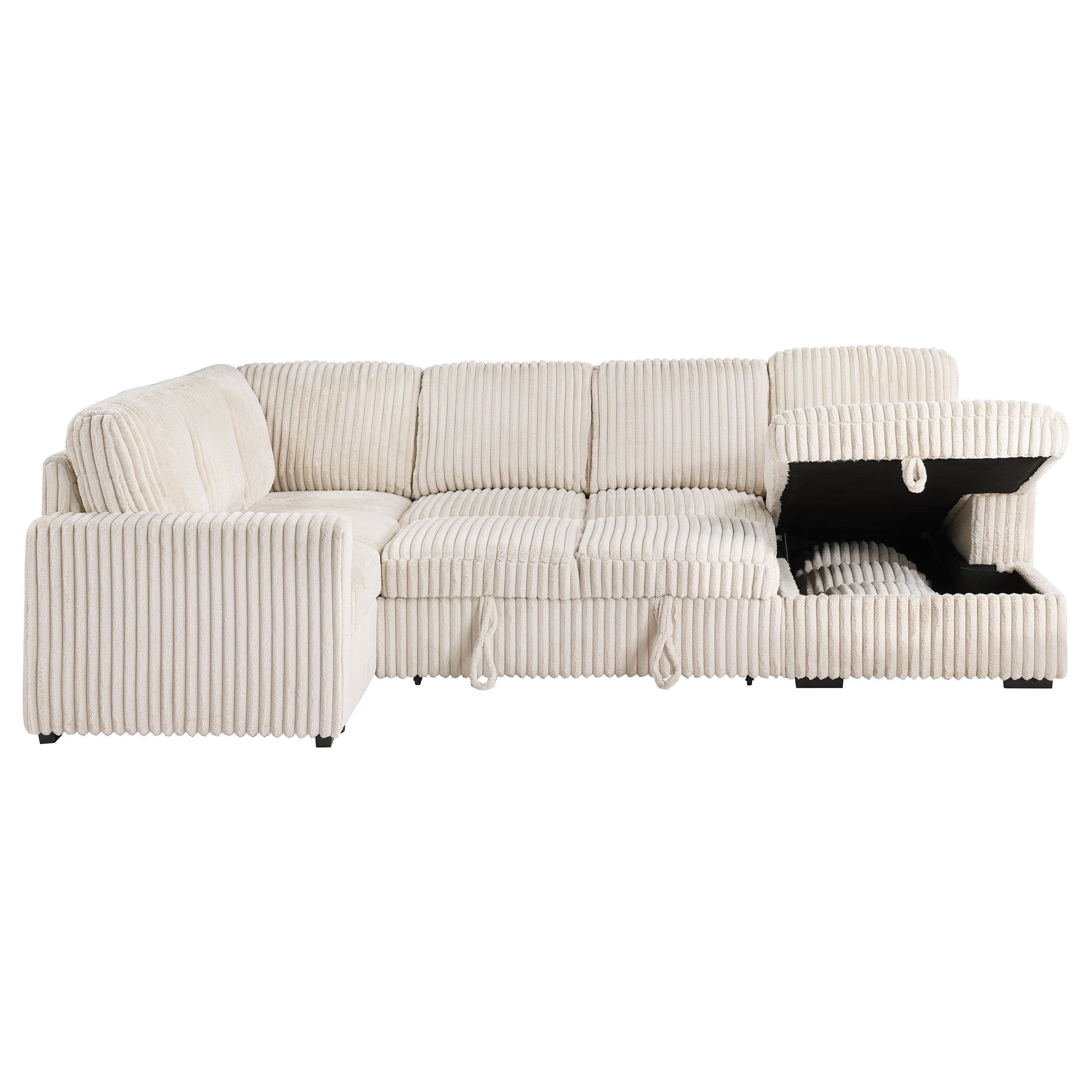 Devonshire Pull-Out Sleeper Sectional Sofa - Romeo & Juliet Furniture (Warren,MI)