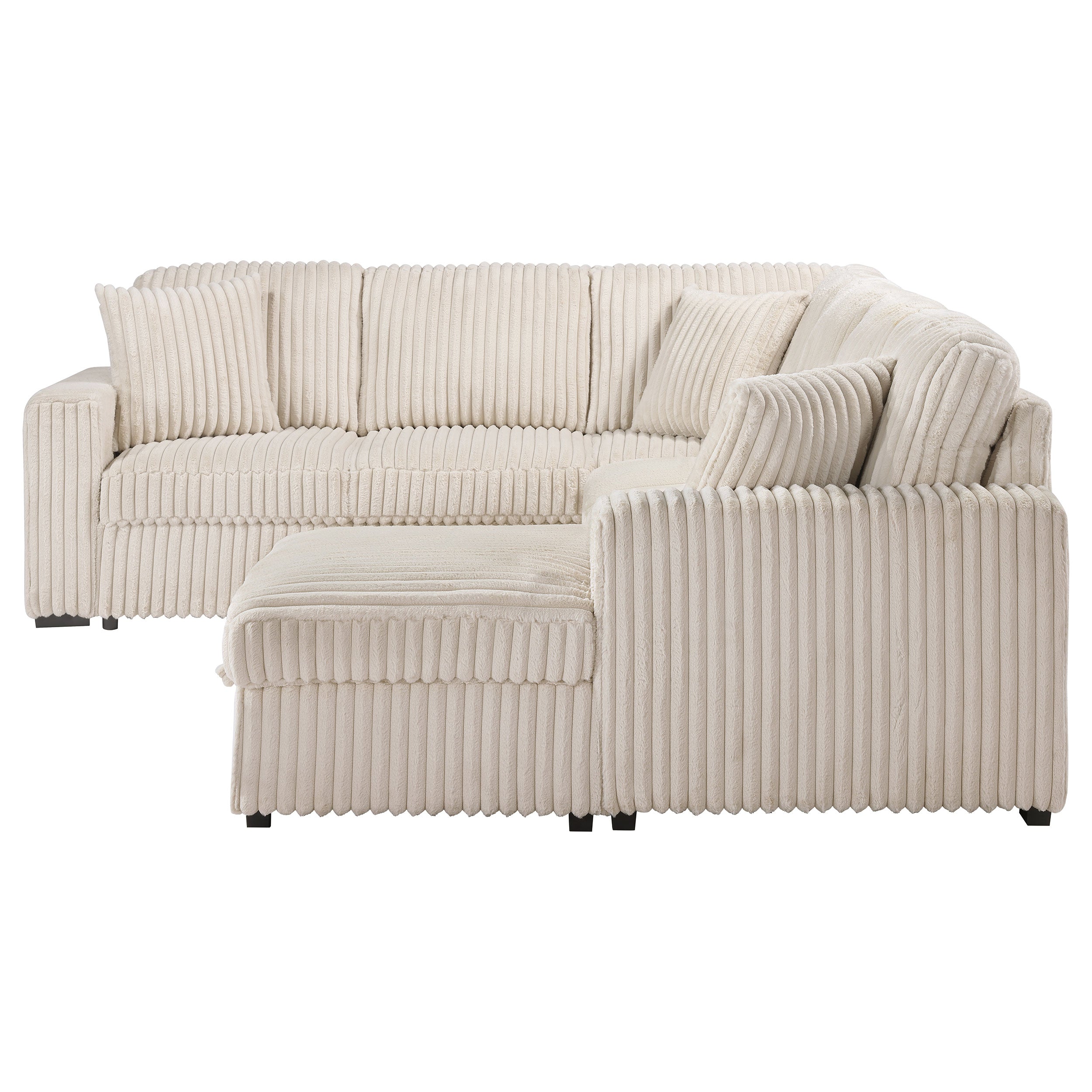 Devonshire Pull-Out Sleeper Sectional Sofa - Romeo & Juliet Furniture (Warren,MI)