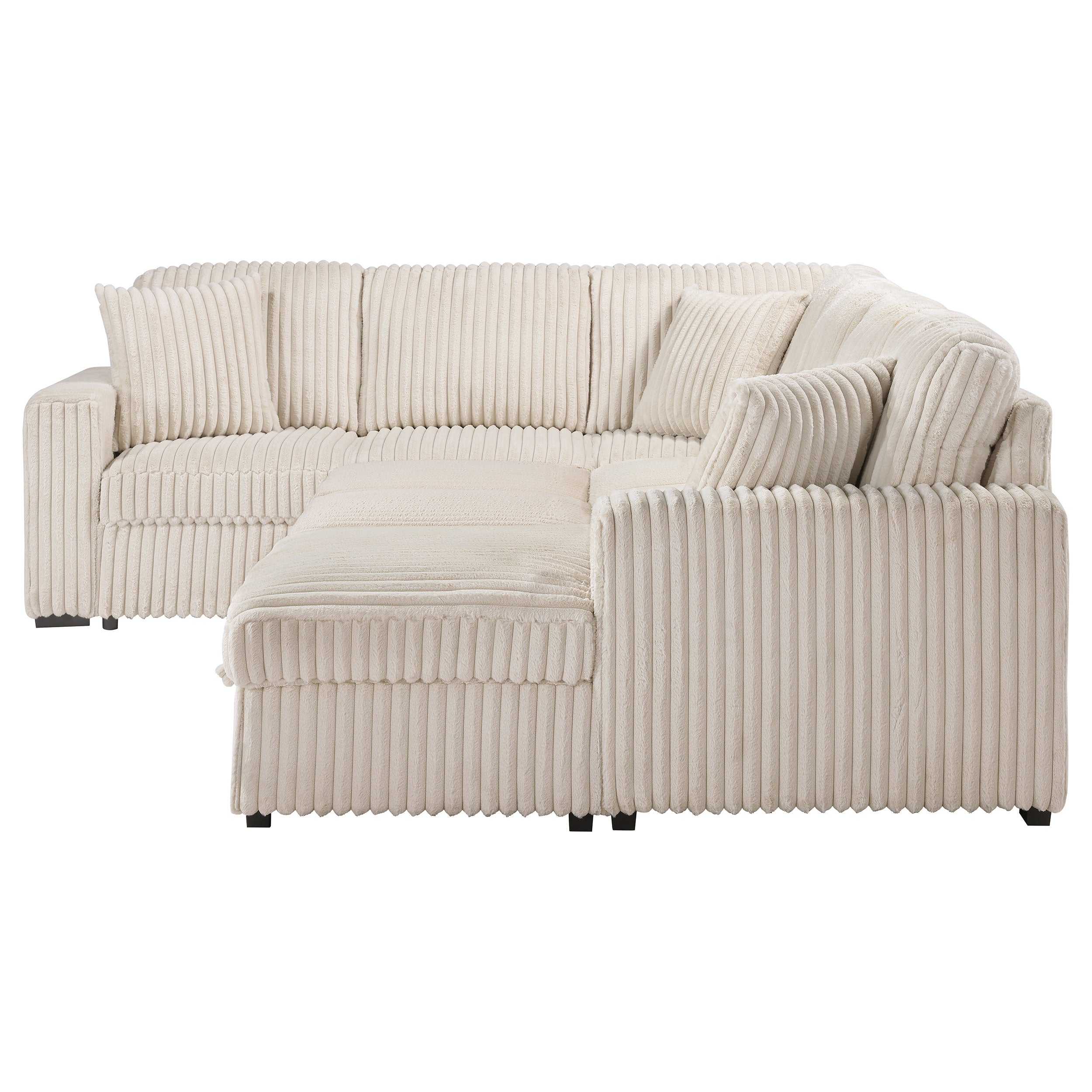 Devonshire Pull-Out Sleeper Sectional Sofa - Romeo & Juliet Furniture (Warren,MI)