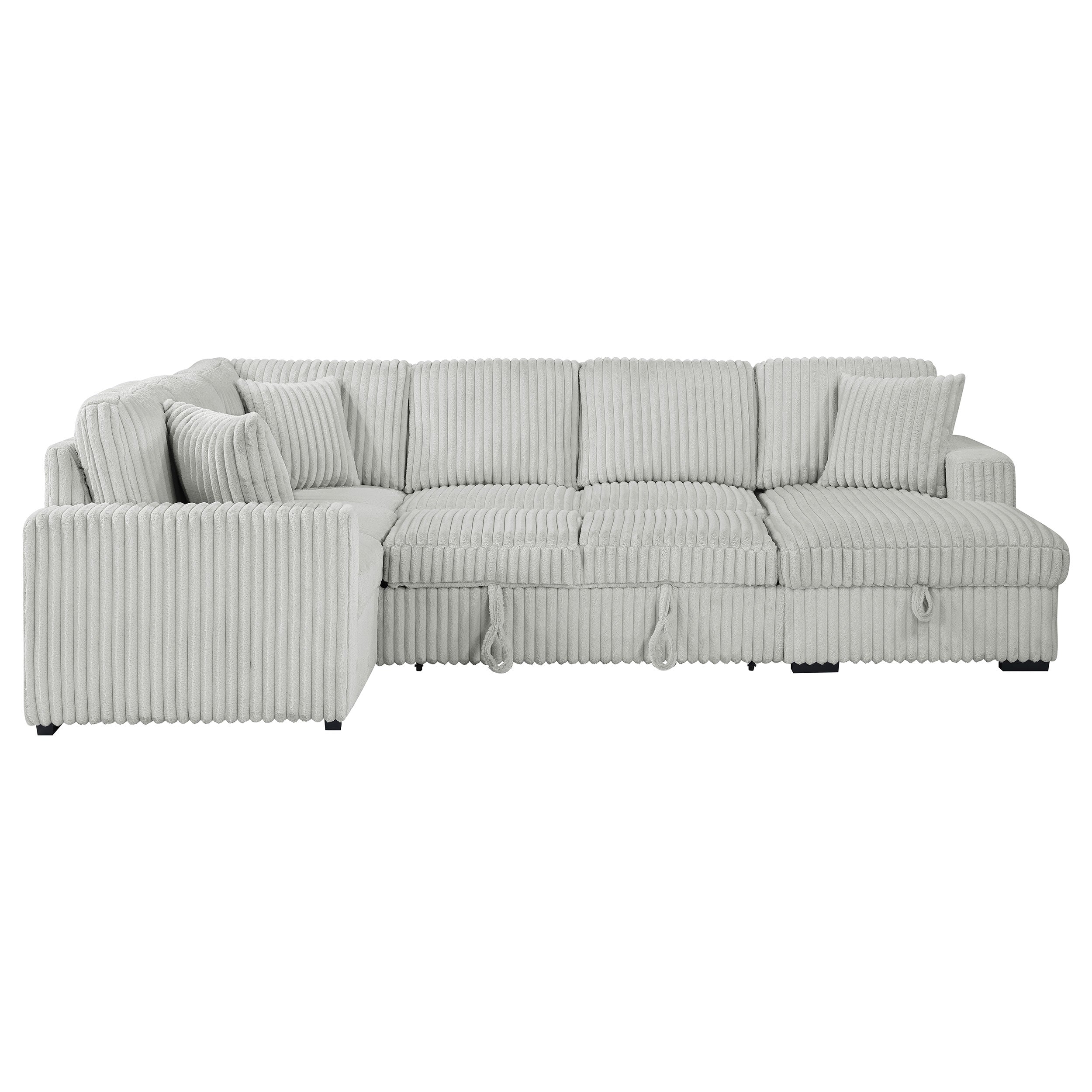 Devonshire Pull-Out Sleeper Sectional Sofa - Romeo & Juliet Furniture (Warren,MI)