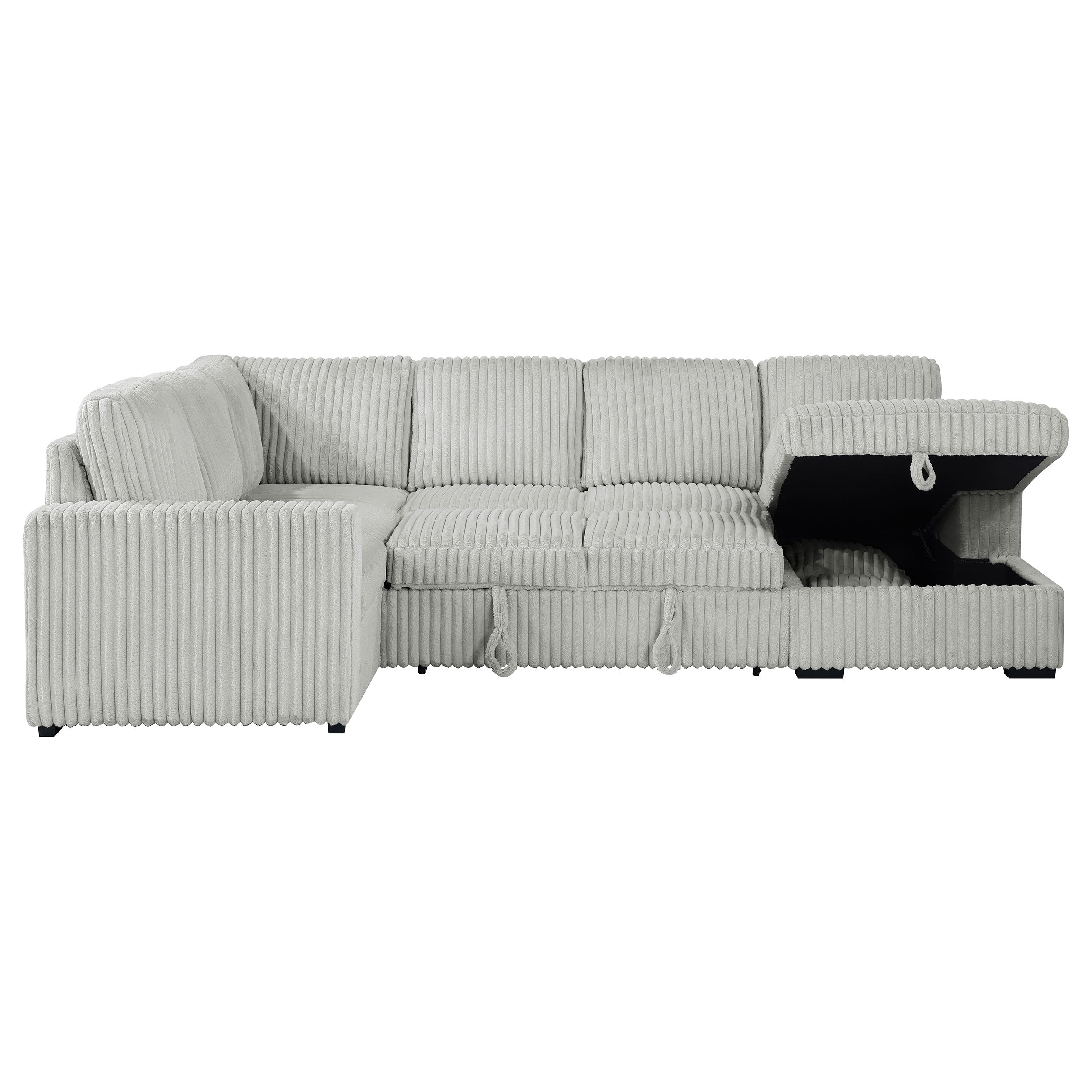 Devonshire Pull-Out Sleeper Sectional Sofa - Romeo & Juliet Furniture (Warren,MI)