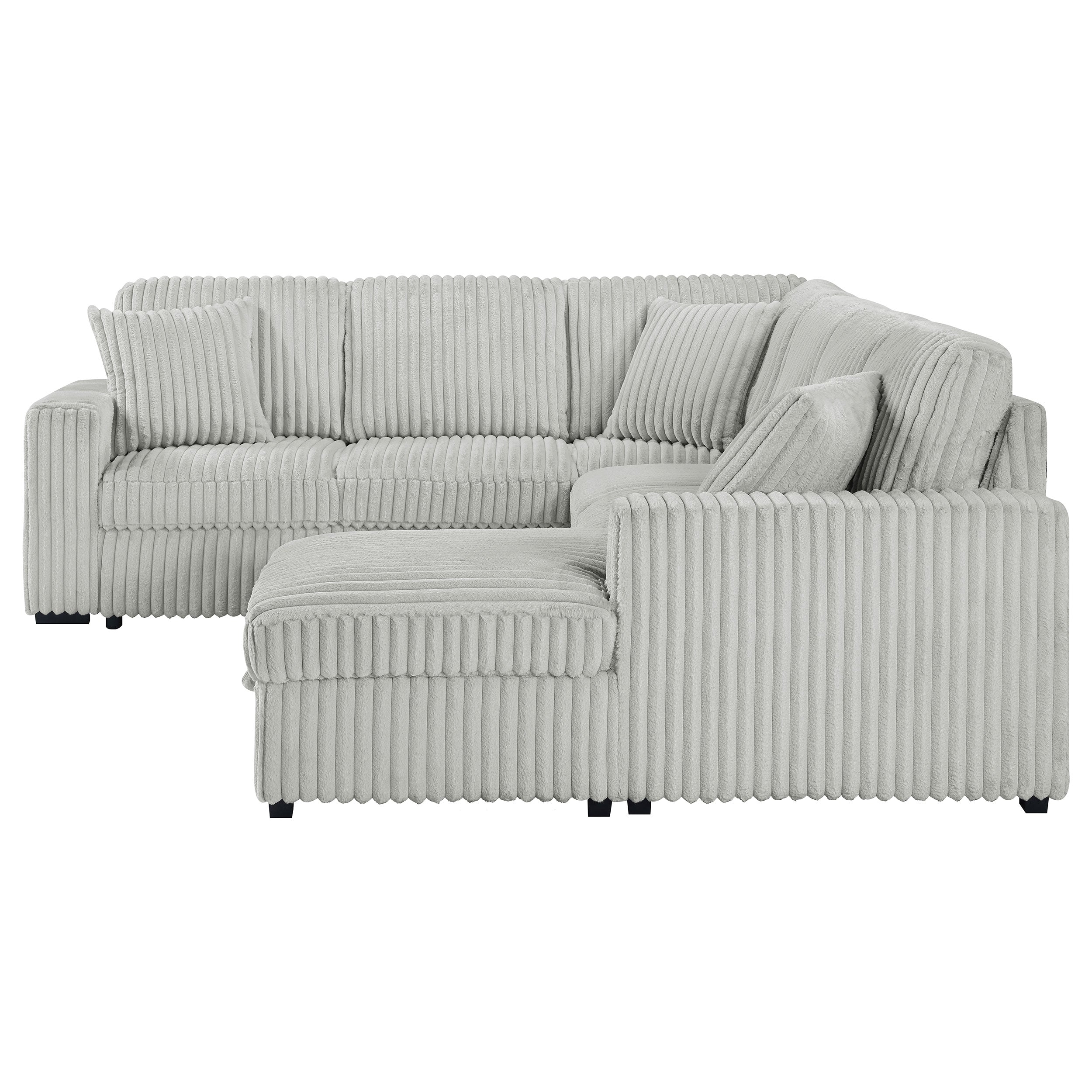 Devonshire Pull-Out Sleeper Sectional Sofa - Romeo & Juliet Furniture (Warren,MI)