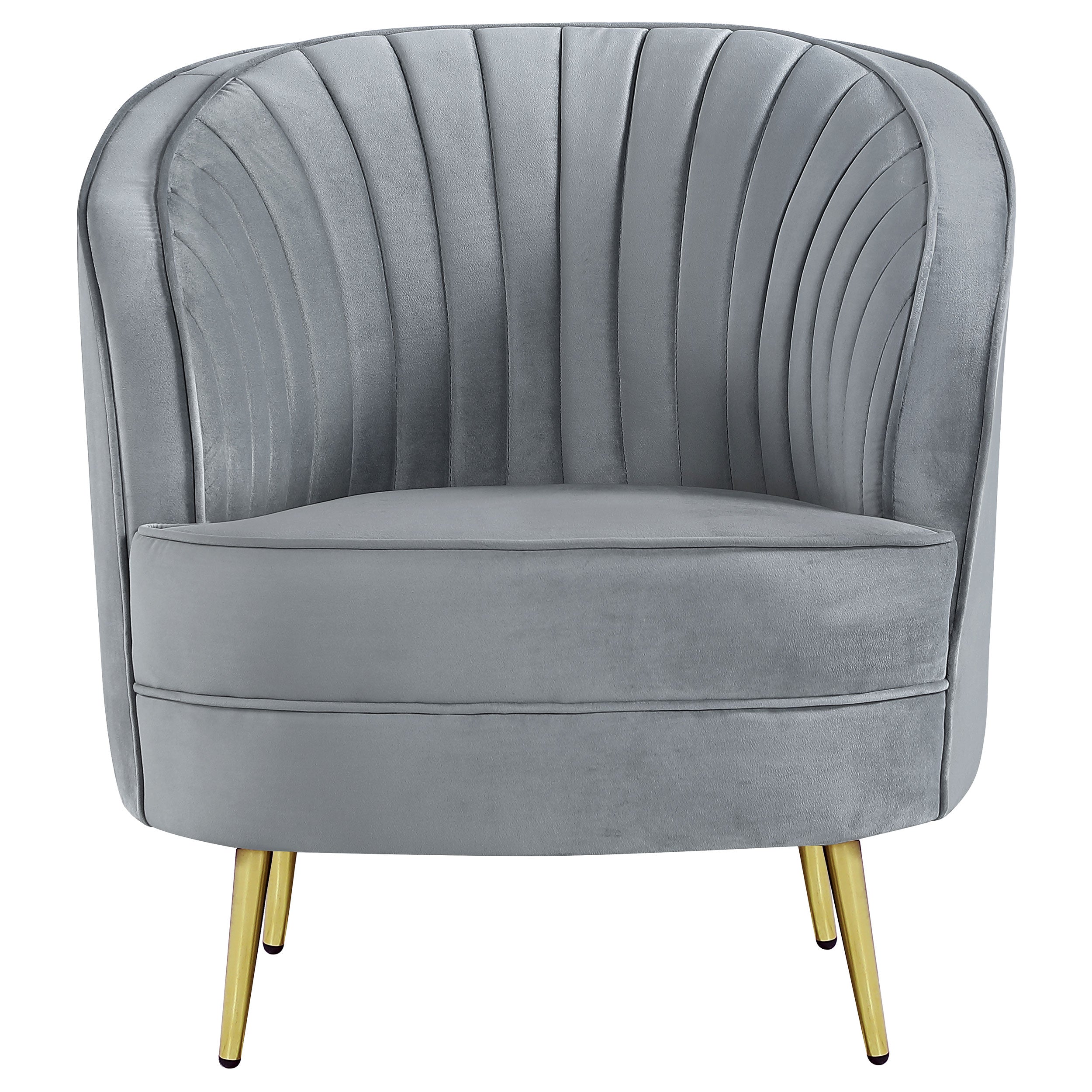 Sophia Upholstered Vertical Channel Tufted Chair Blue