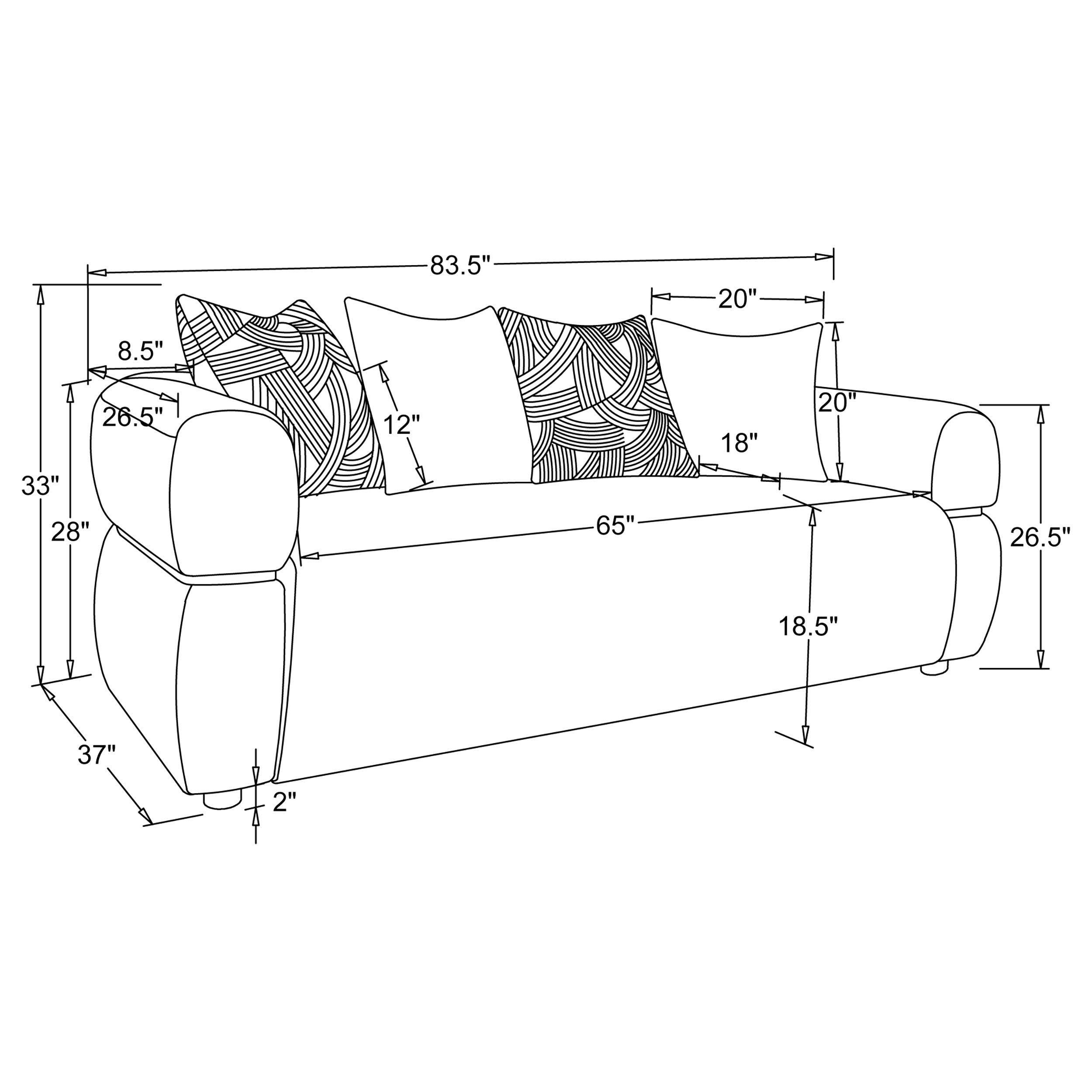 Jeanette Sofa - Romeo & Juliet Furniture (Warren,MI)