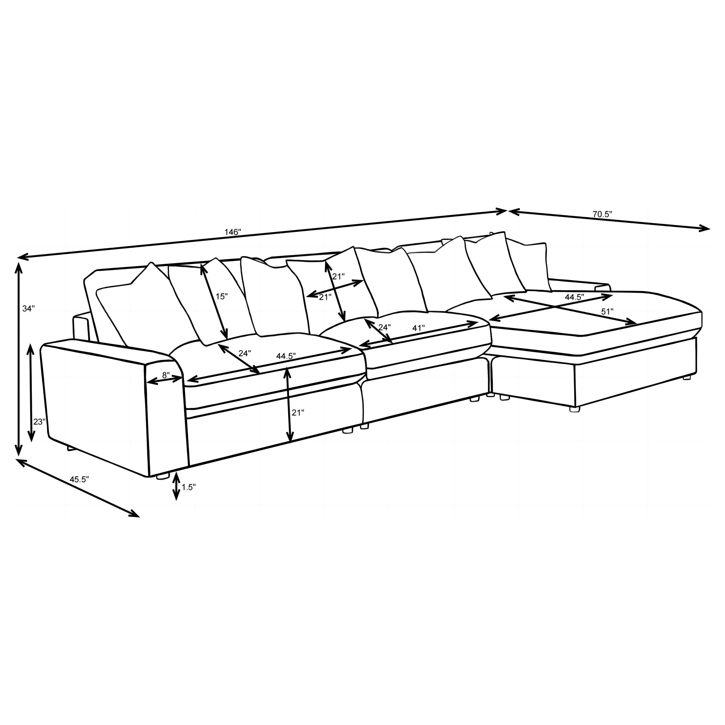 Blaine Sectional Sofa - Romeo & Juliet Furniture (Warren,MI)