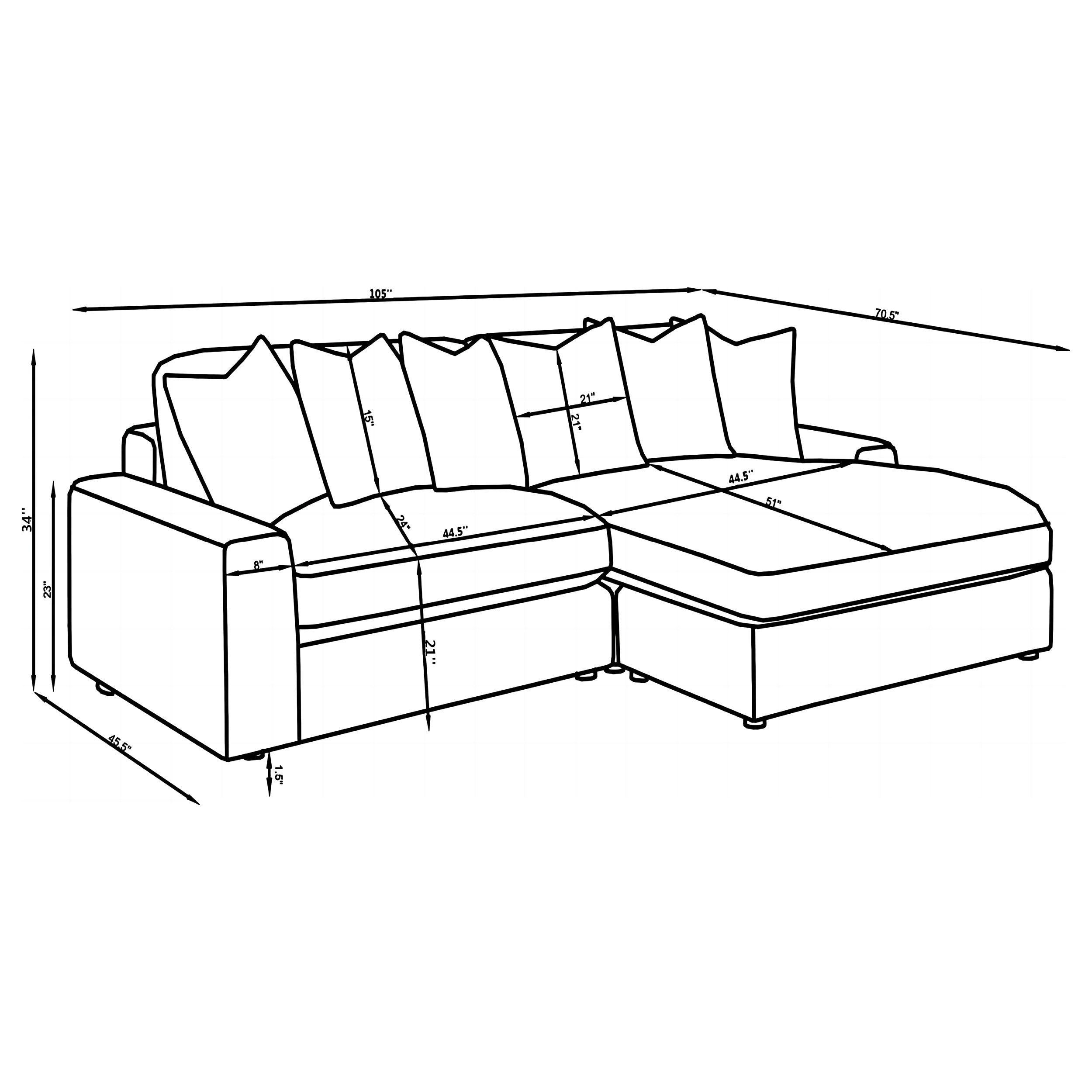 Blaine Sectional Sofa - Romeo & Juliet Furniture (Warren,MI)