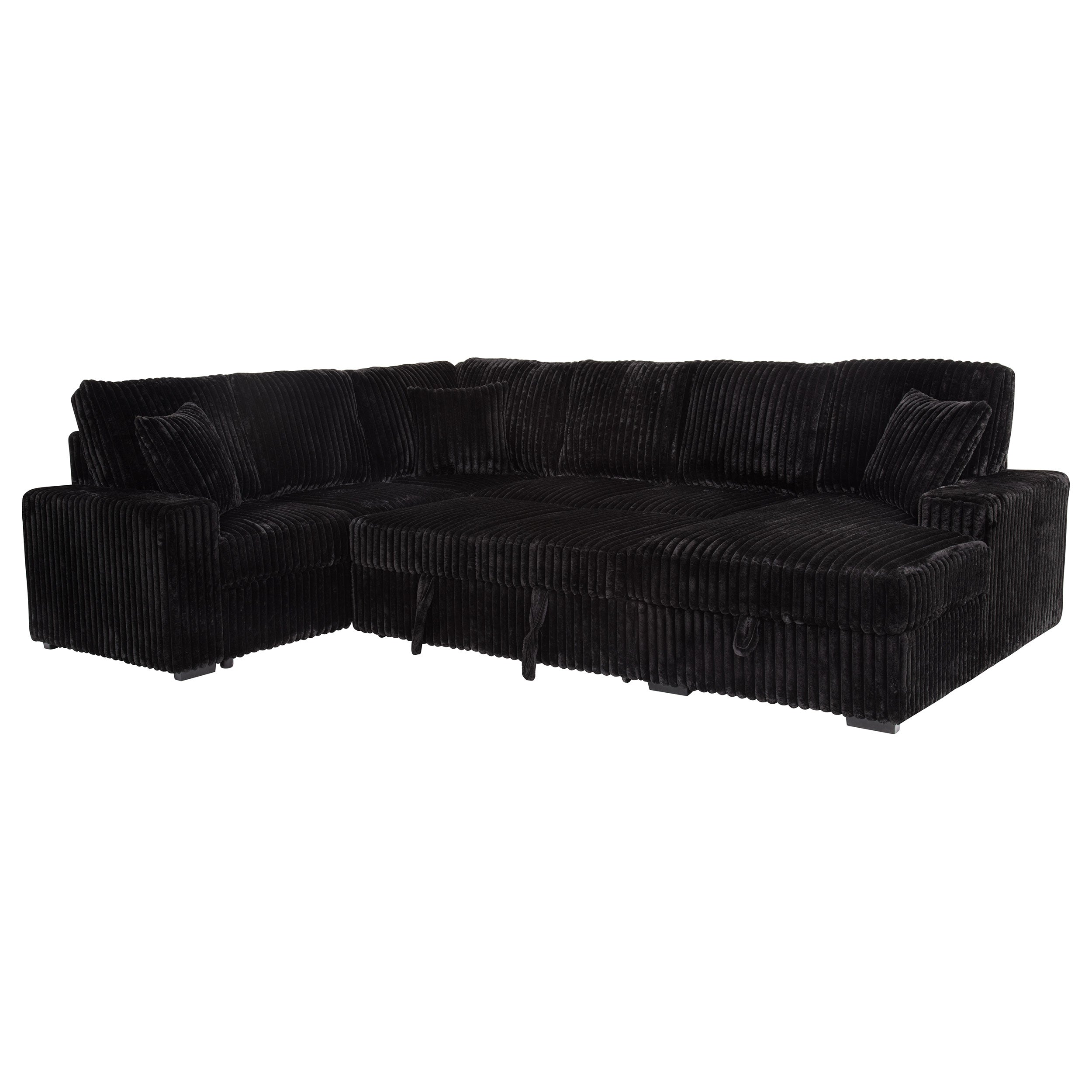 Devonshire Pull-Out Sleeper Sectional Sofa - Romeo & Juliet Furniture (Warren,MI)