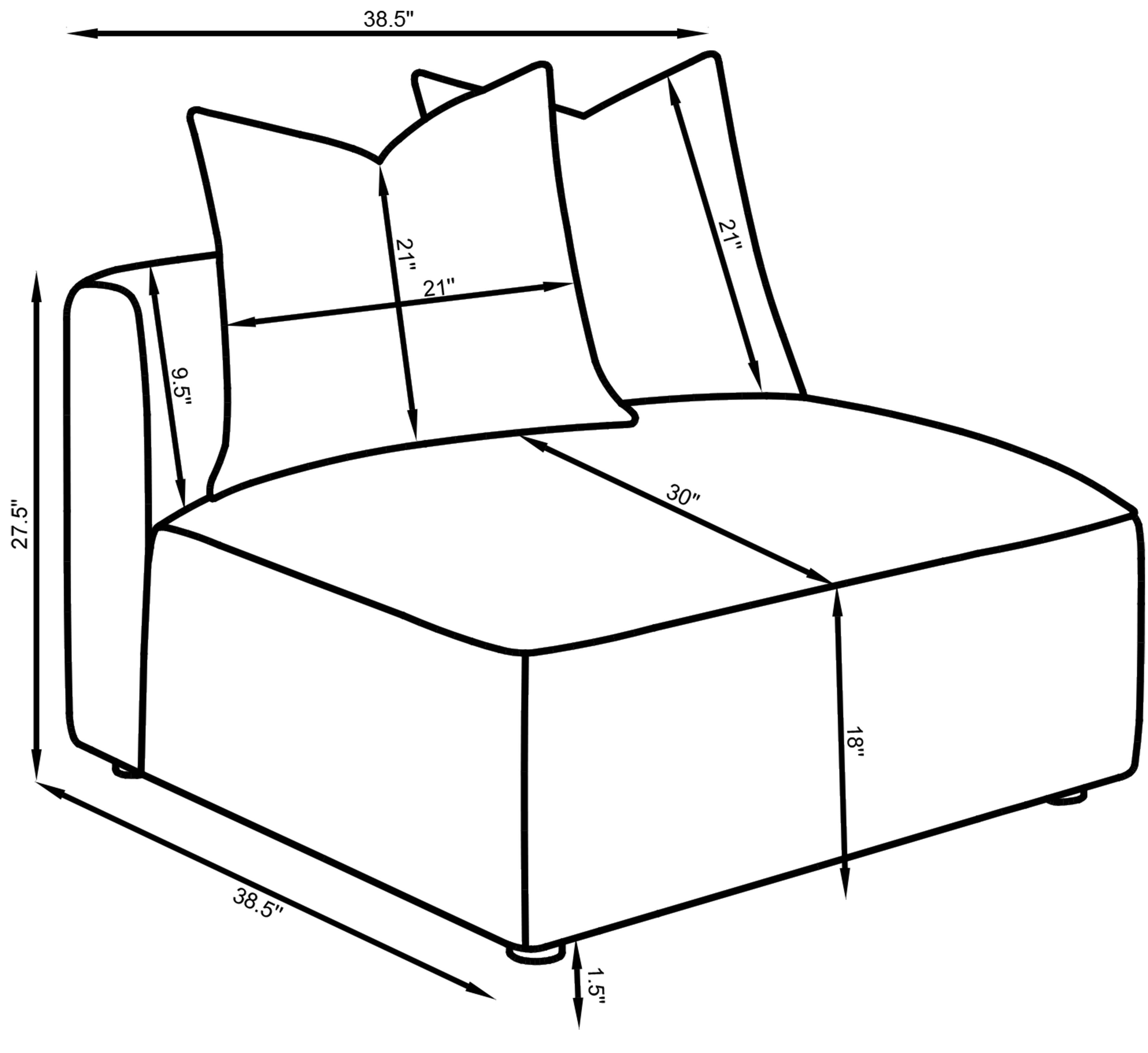 Jennifer Armless Chair