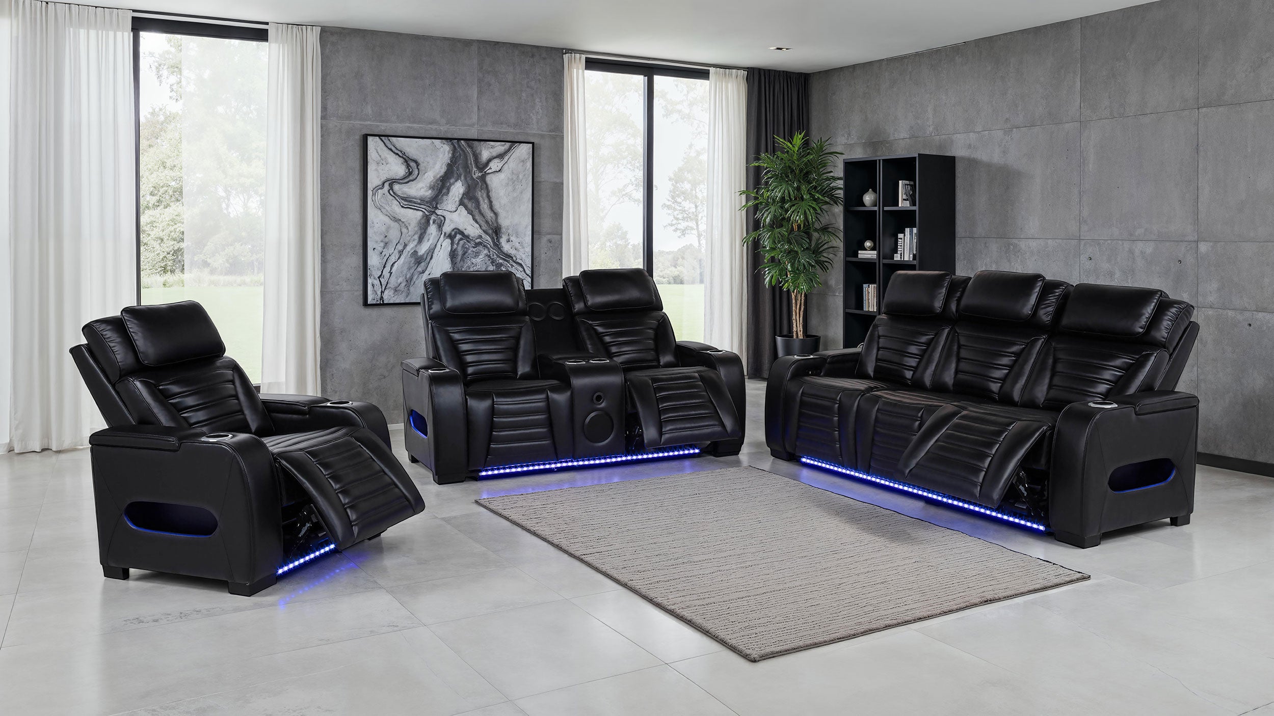Zuma Dual Power Reclining Loveseat