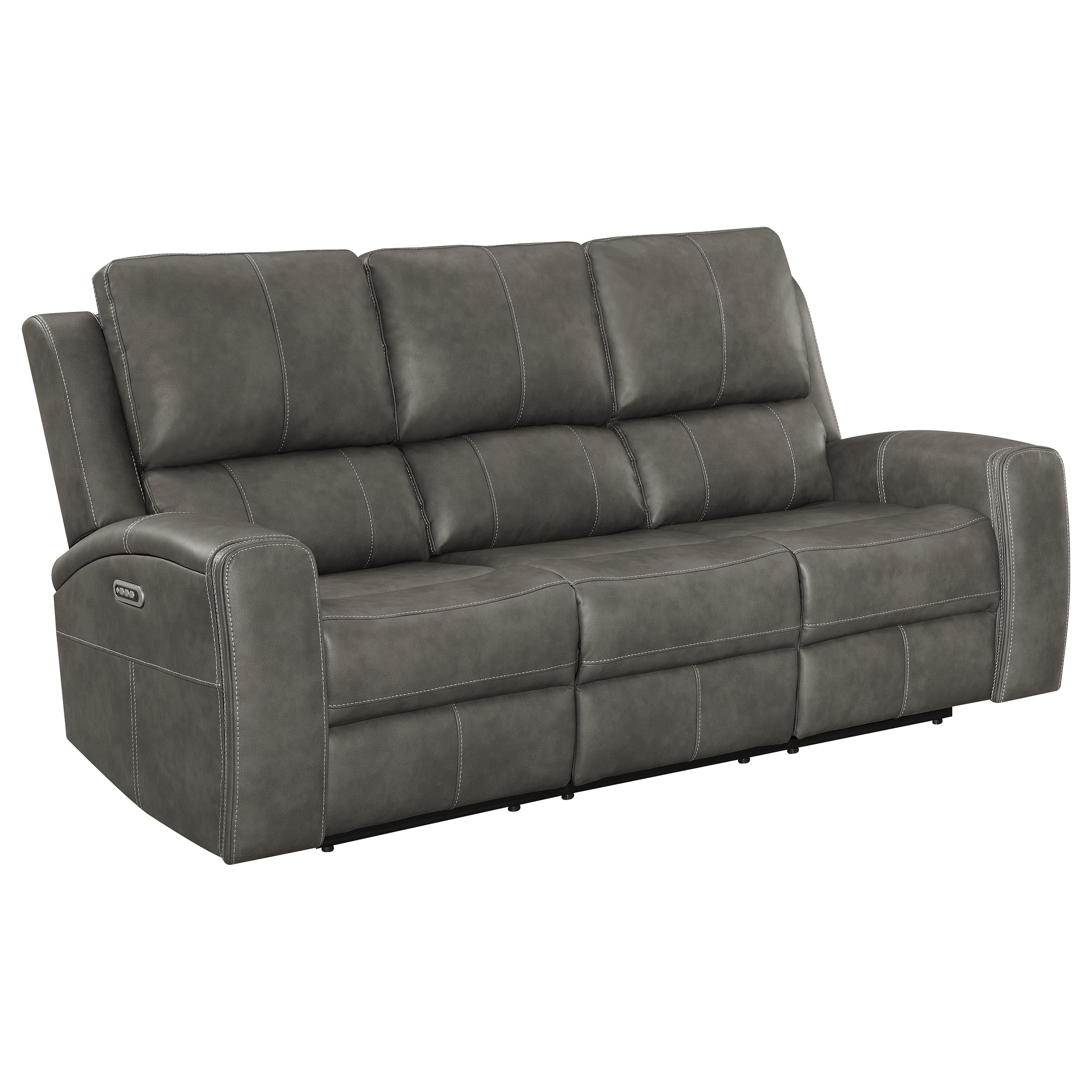 Brickston Triple Power Reclining Sofa Set - Romeo & Juliet Furniture (Warren,MI)