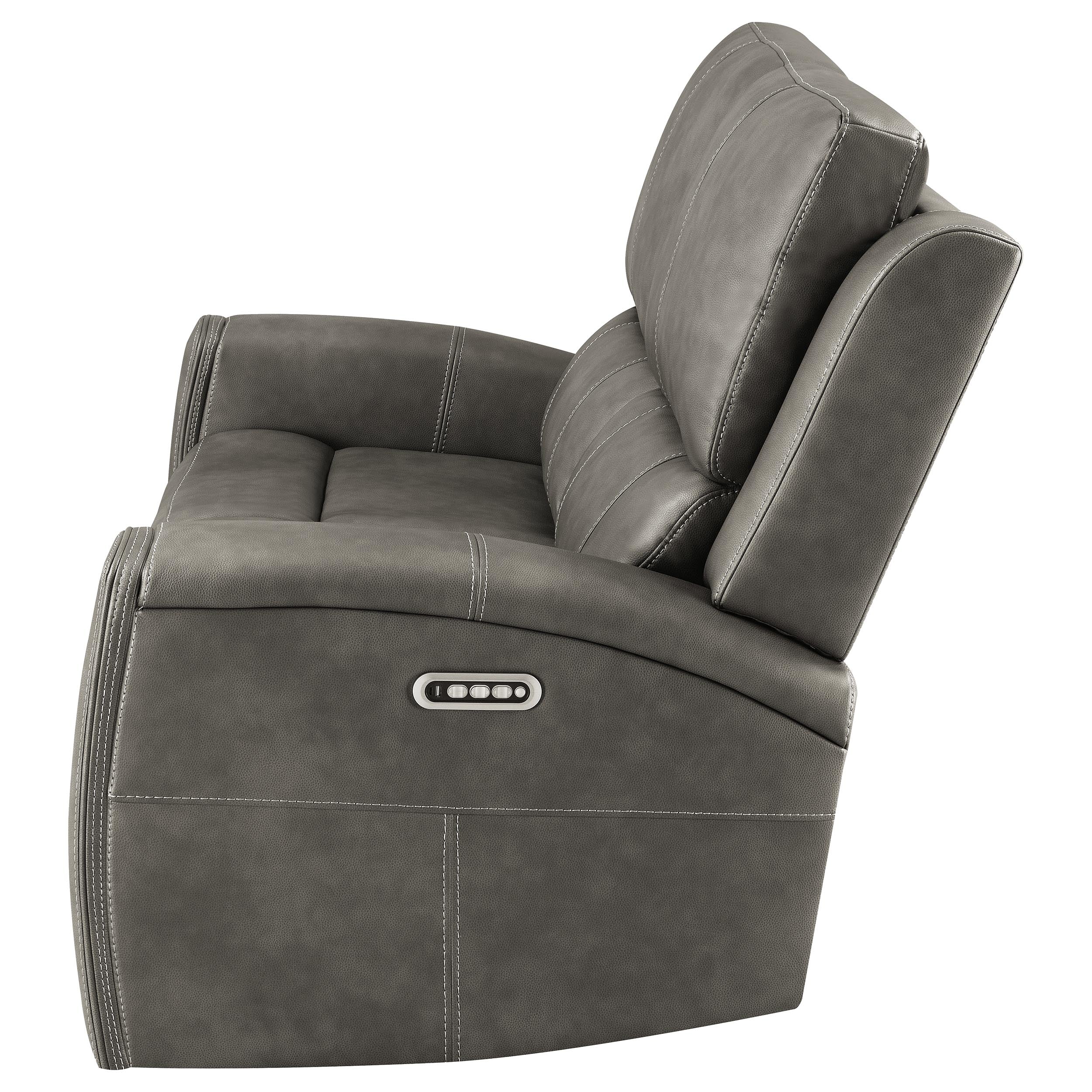 Brickston Triple Power Reclining Loveseat - Romeo & Juliet Furniture (Warren,MI)