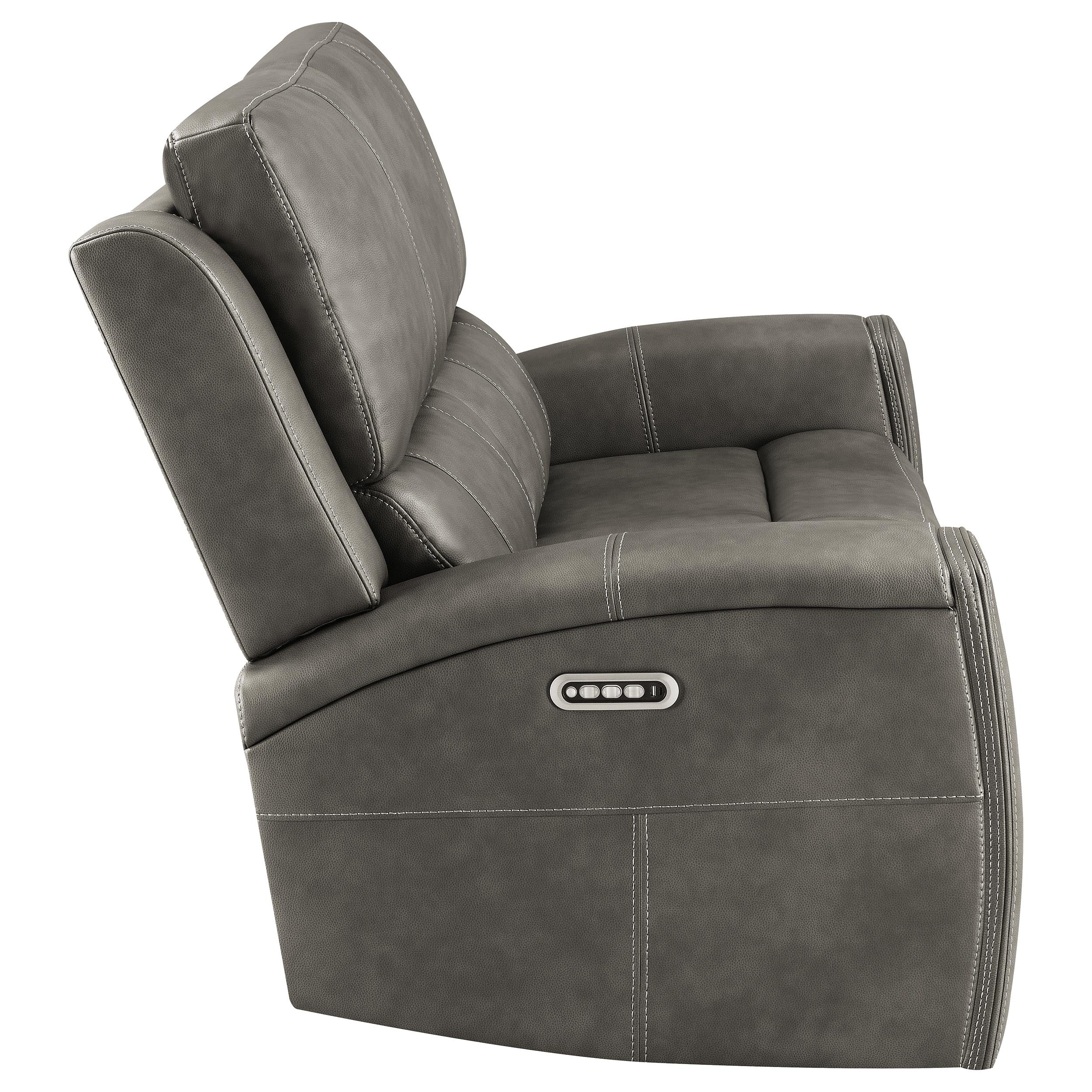 Brickston Triple Power Reclining Loveseat - Romeo & Juliet Furniture (Warren,MI)