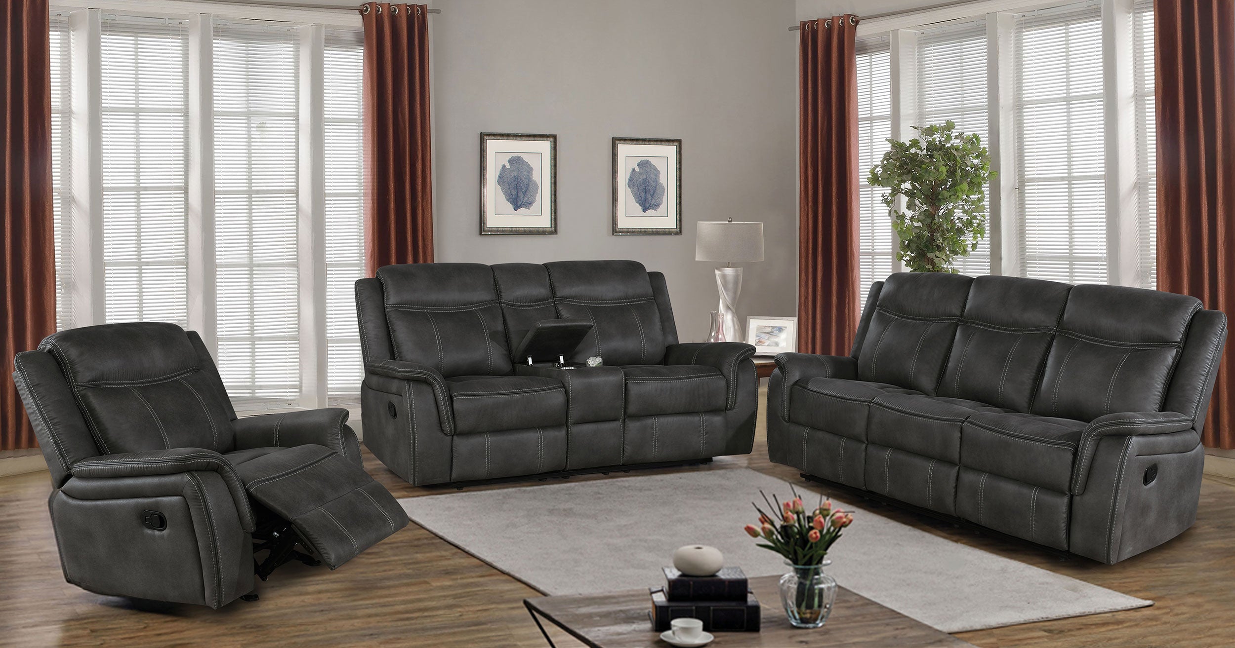 Lawrence Reclining Sofa Set - Romeo & Juliet Furniture (Warren,MI)