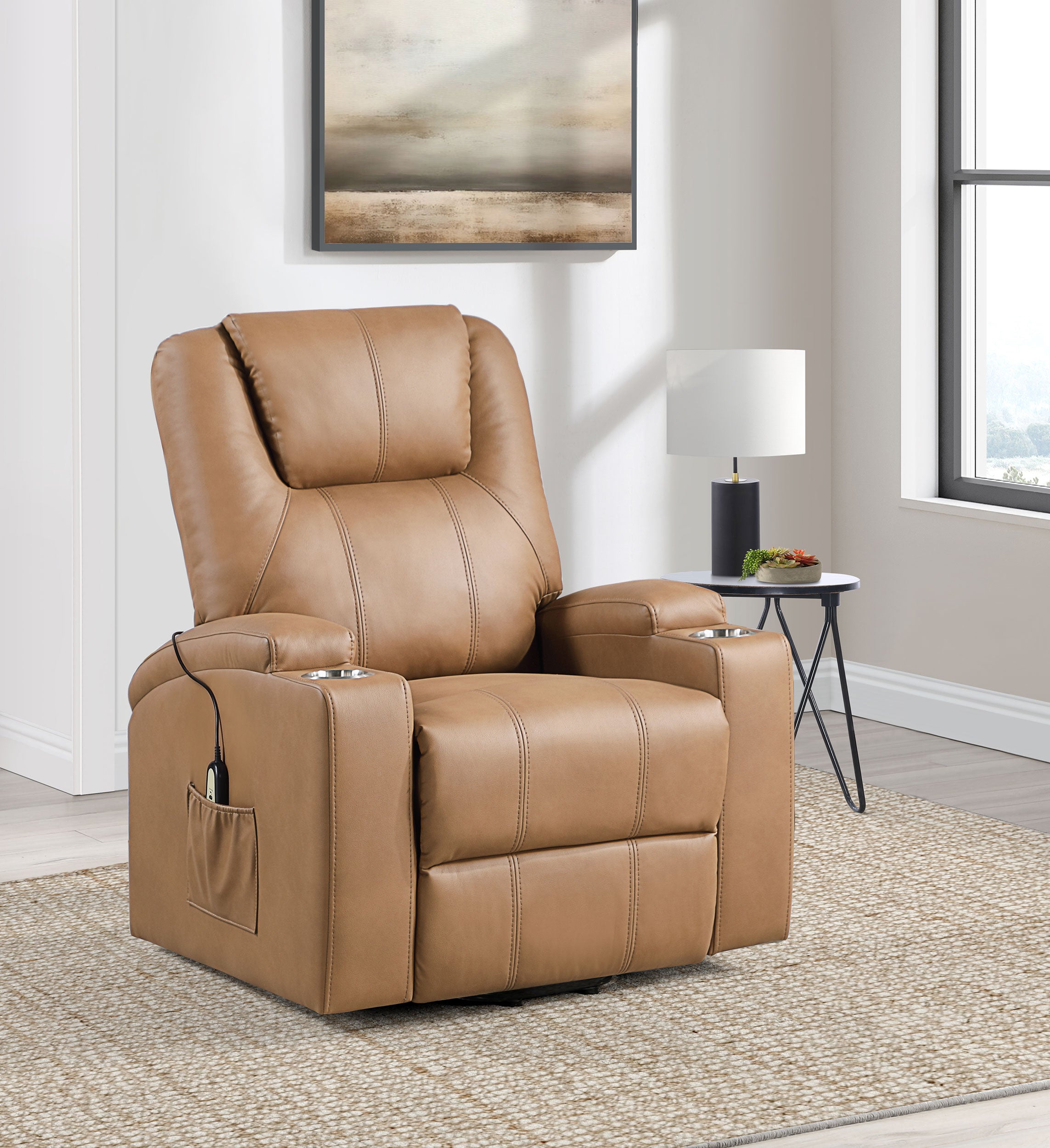 Armstrong Power Lift Massage Recliner - Romeo & Juliet Furniture (Warren,MI)