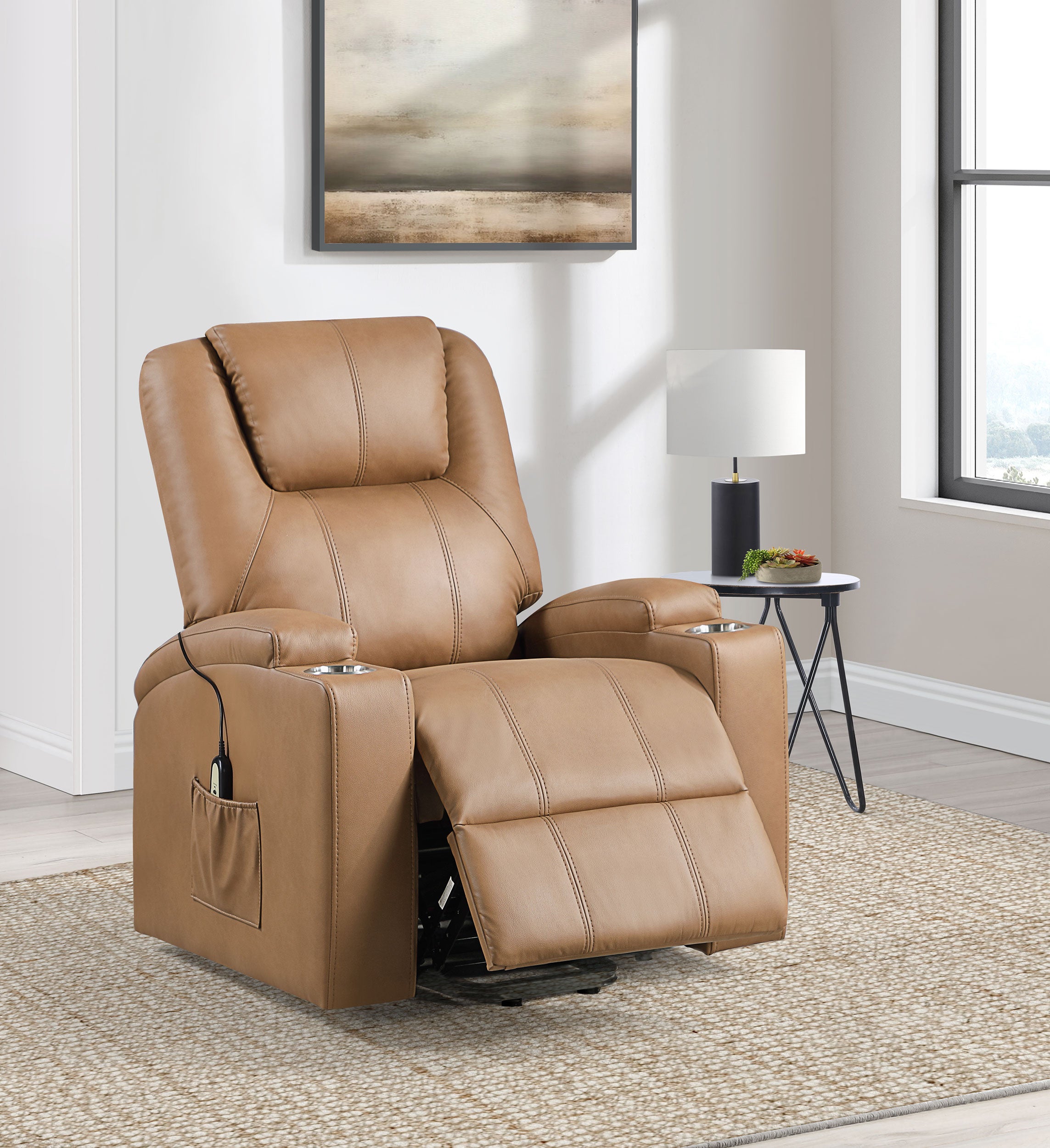 Armstrong Power Lift Massage Recliner - Romeo & Juliet Furniture (Warren,MI)
