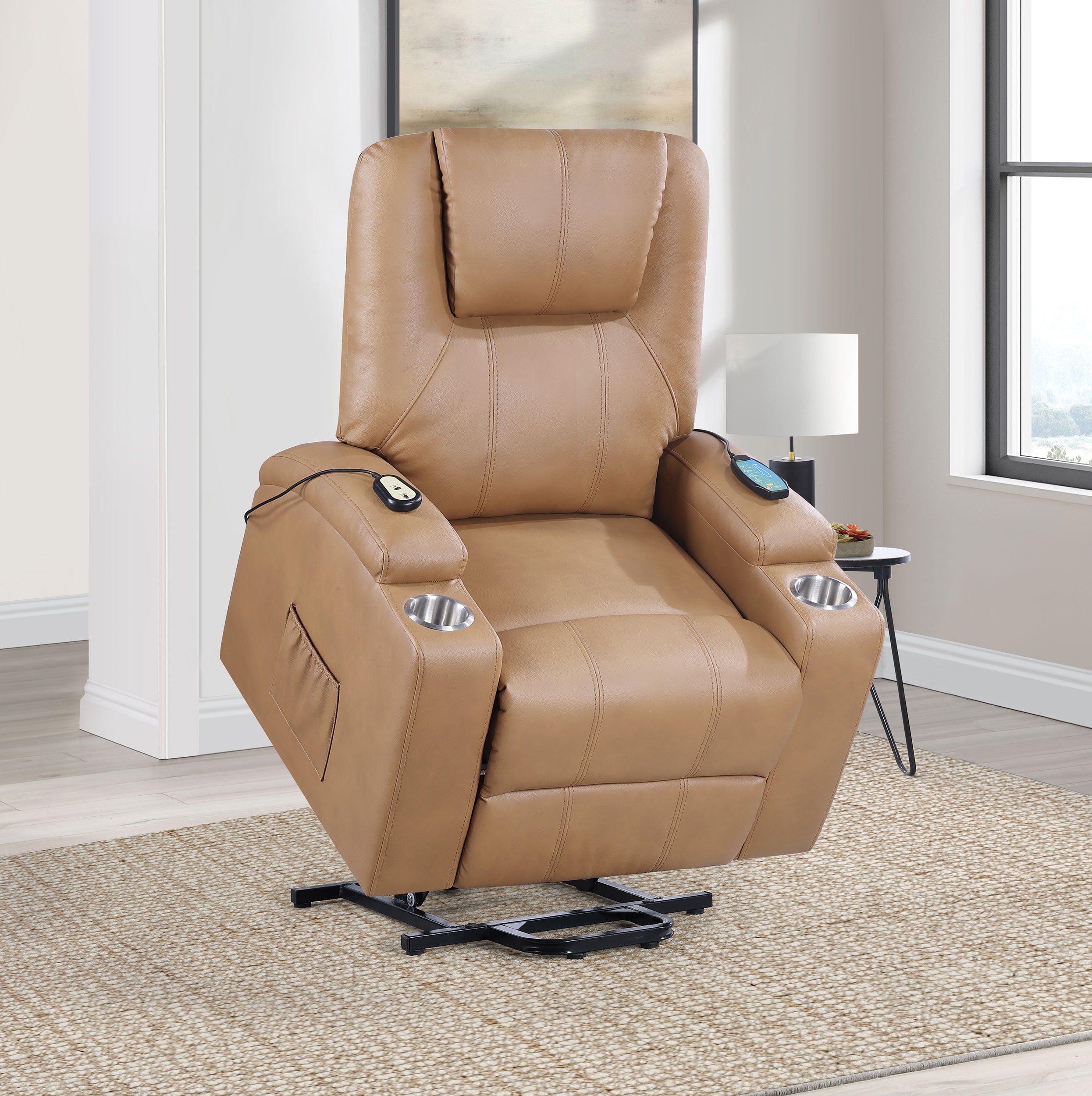 Armstrong Power Lift Massage Recliner - Romeo & Juliet Furniture (Warren,MI)