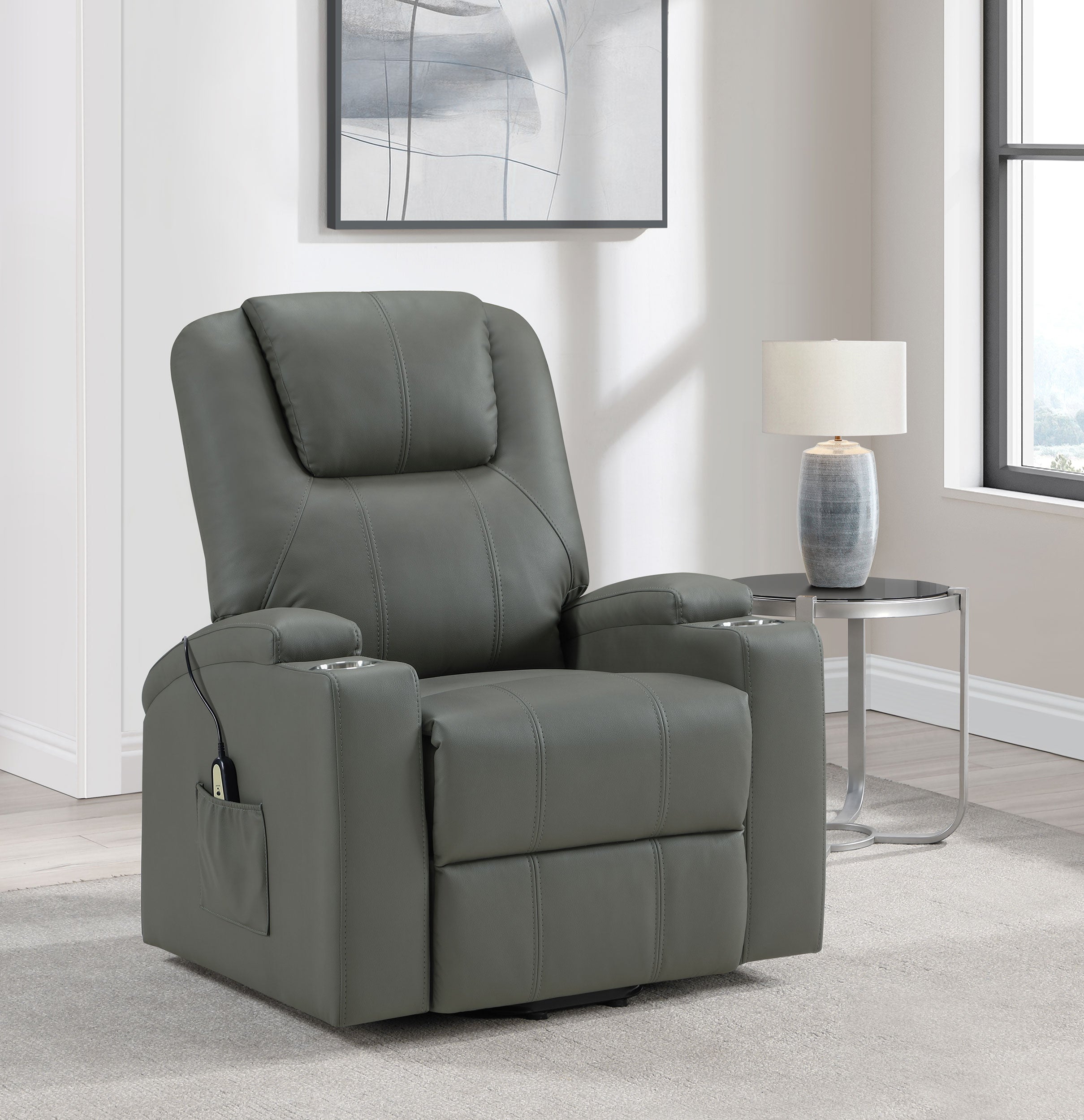 Armstrong Power Lift Massage Recliner - Romeo & Juliet Furniture (Warren,MI)