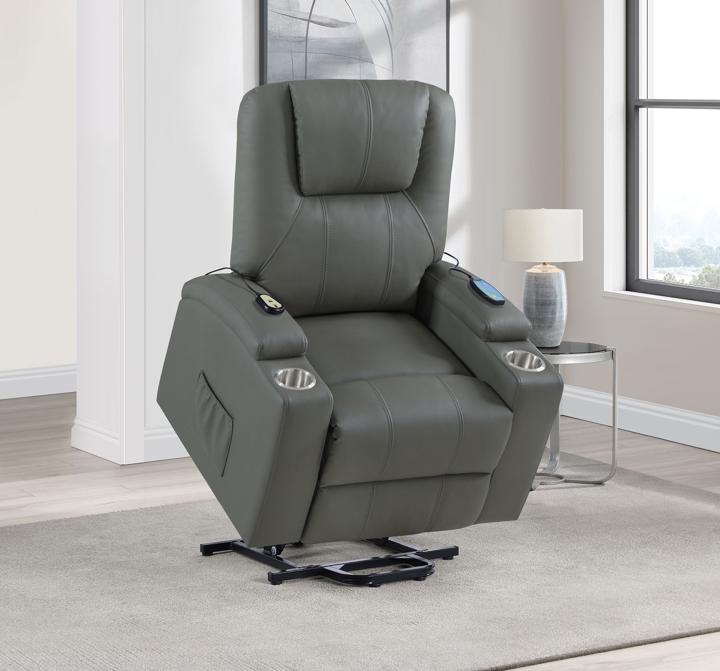 Armstrong Power Lift Massage Recliner - Romeo & Juliet Furniture (Warren,MI)