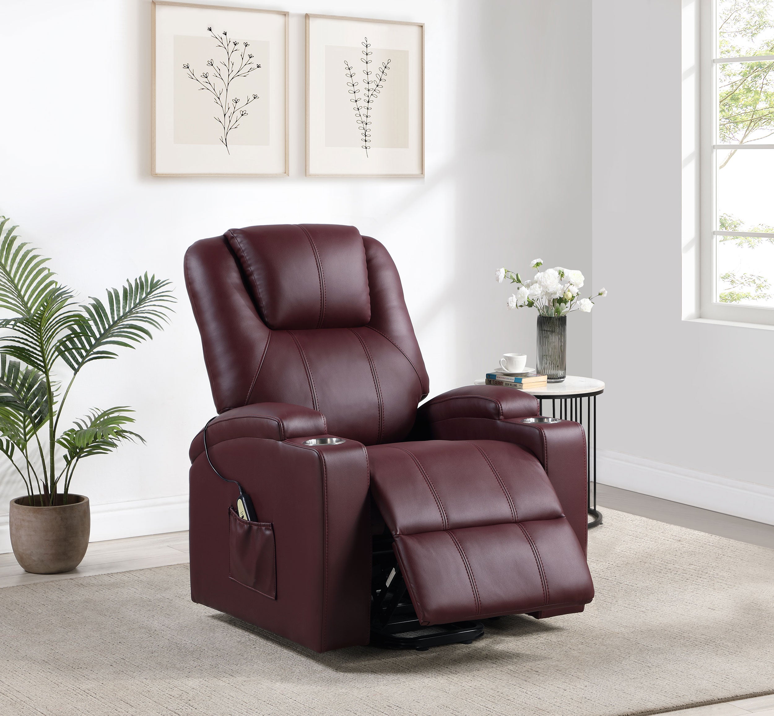 Armstrong Power Lift Massage Recliner - Romeo & Juliet Furniture (Warren,MI)
