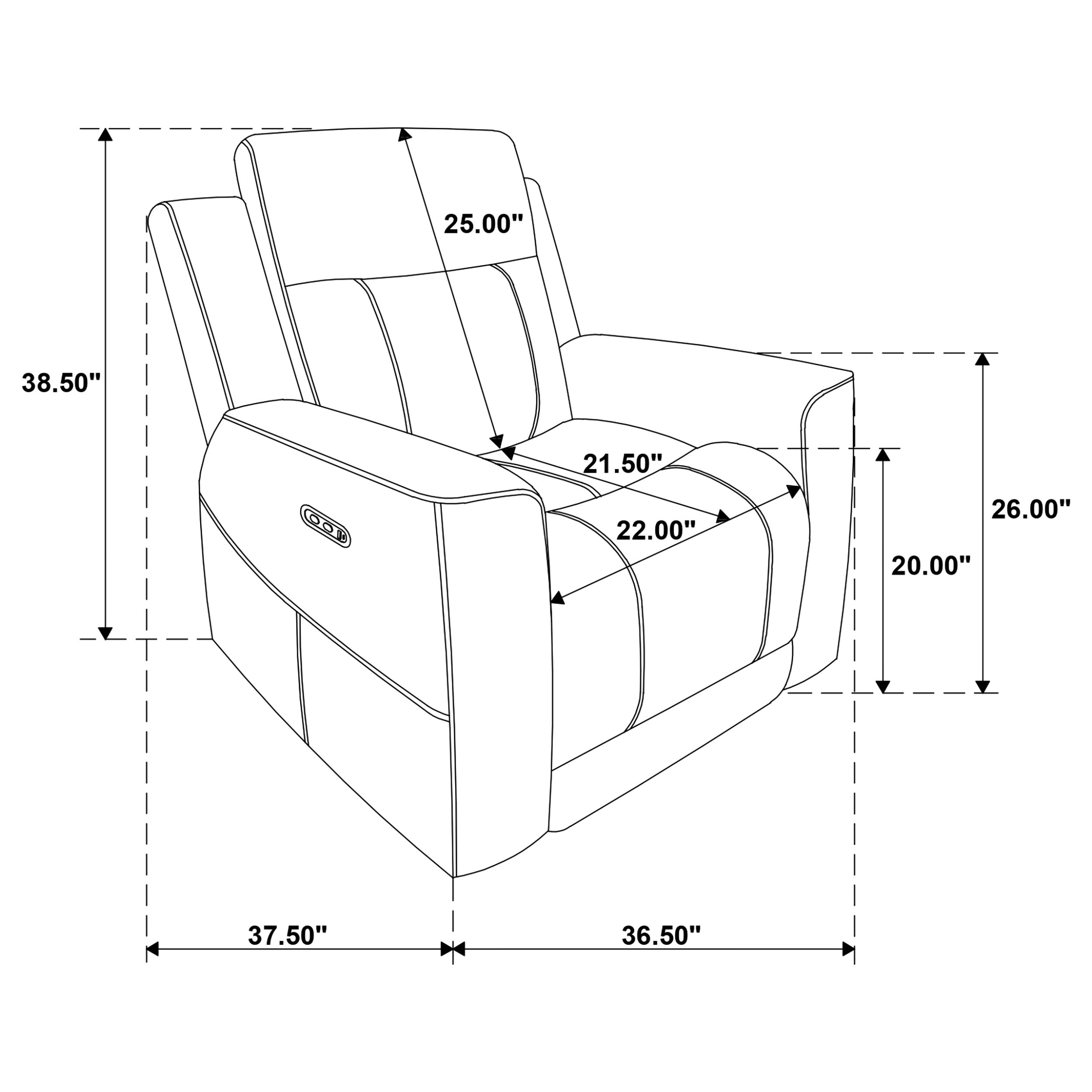 Kennett Power Recliner - Romeo & Juliet Furniture (Warren,MI)