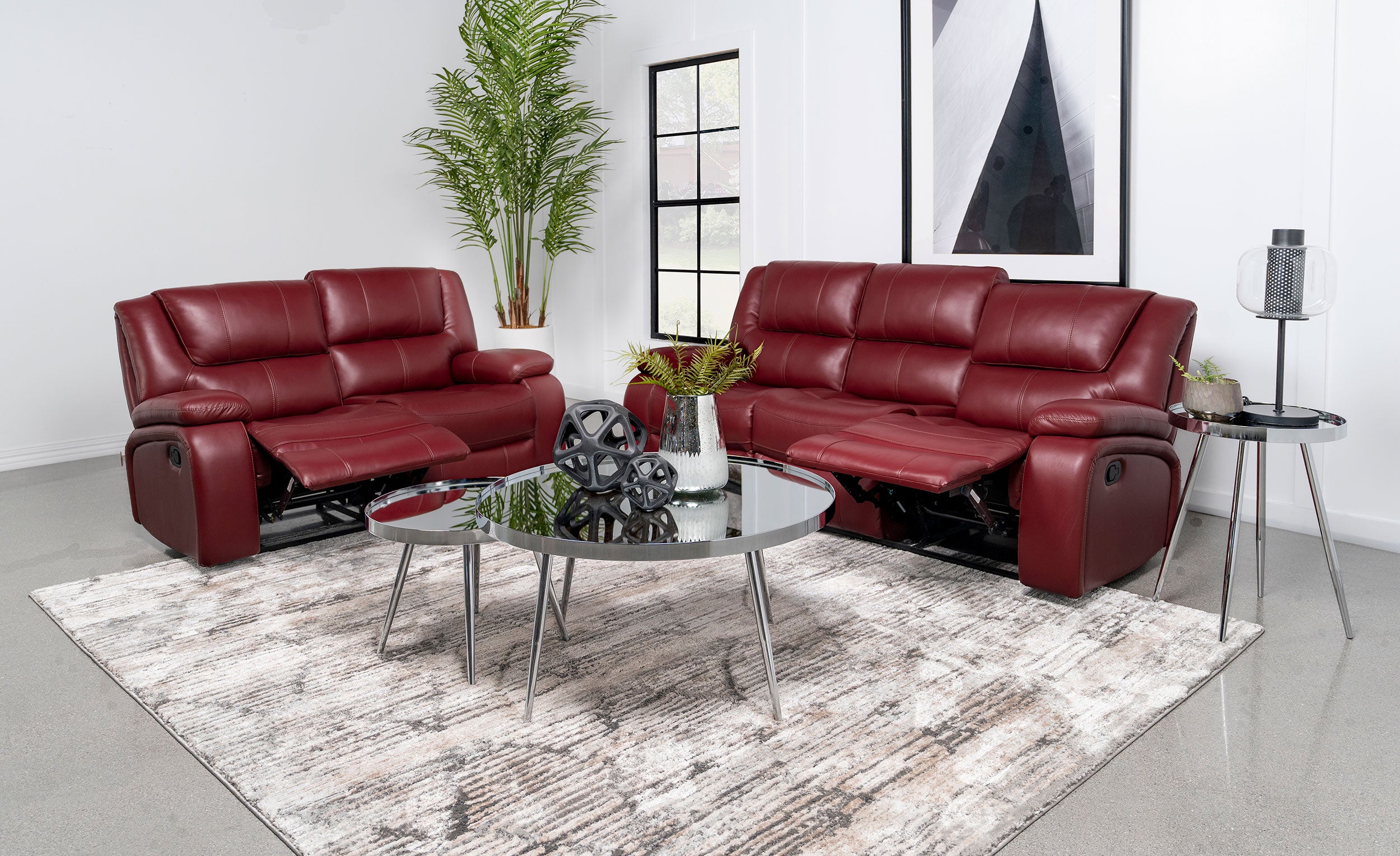 Camila Reclining Sofa Set - Romeo & Juliet Furniture (Warren,MI)