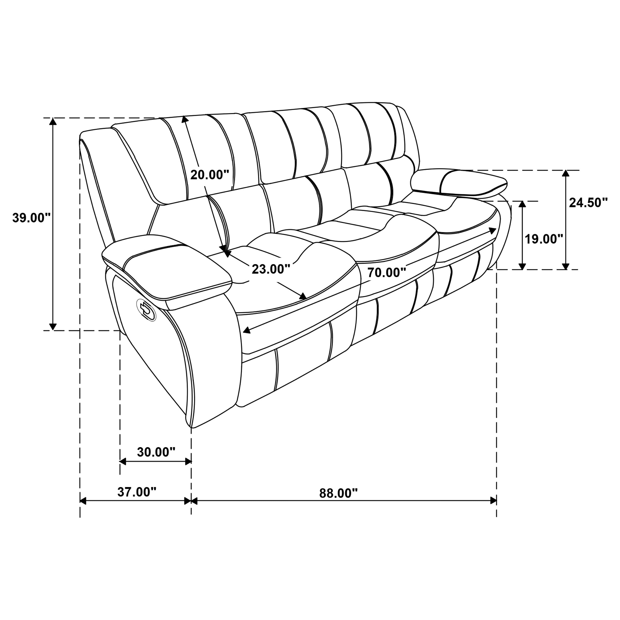 Camila Reclining Sofa - Romeo & Juliet Furniture (Warren,MI)