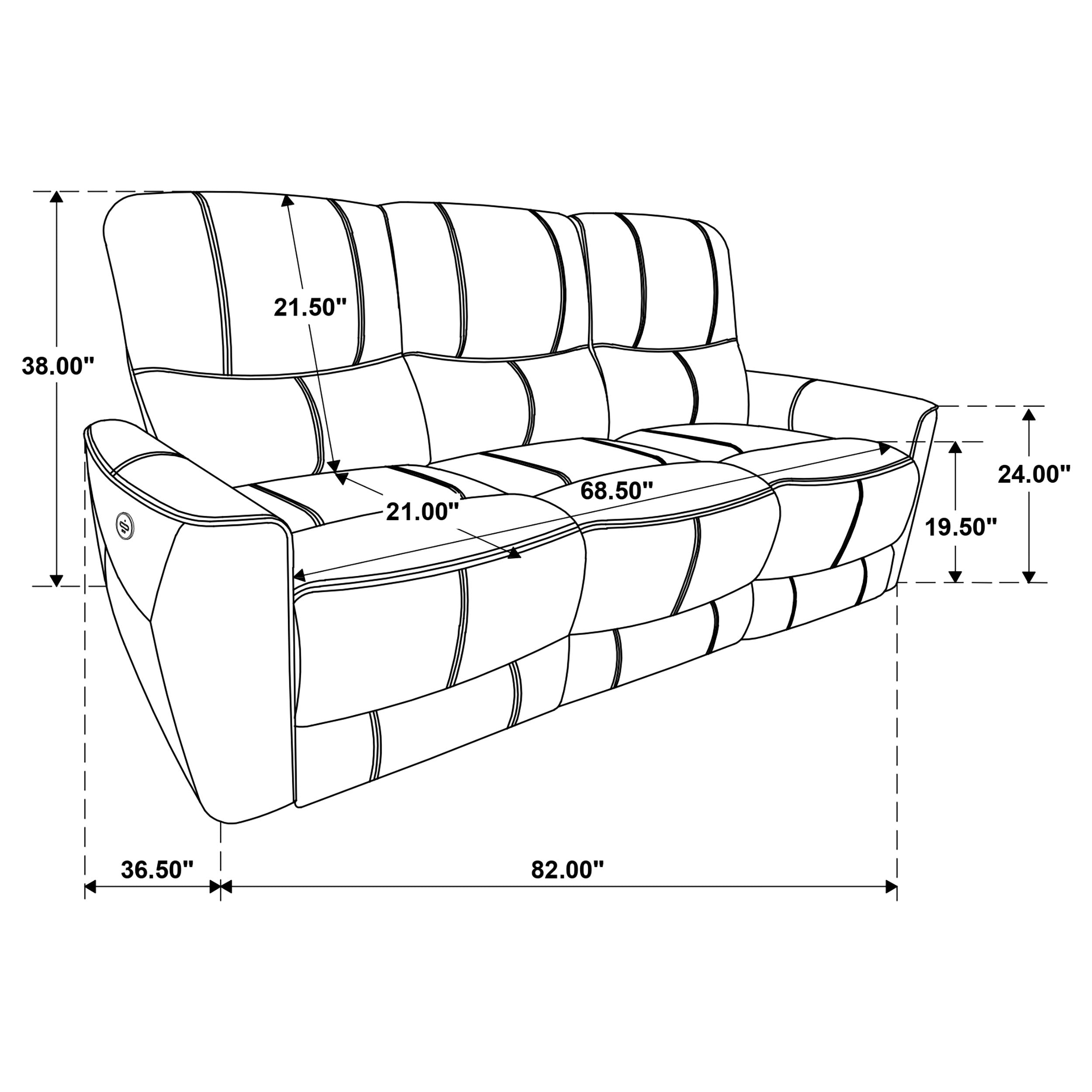 Greenfield Power Reclining Sofa - Romeo & Juliet Furniture (Warren,MI)