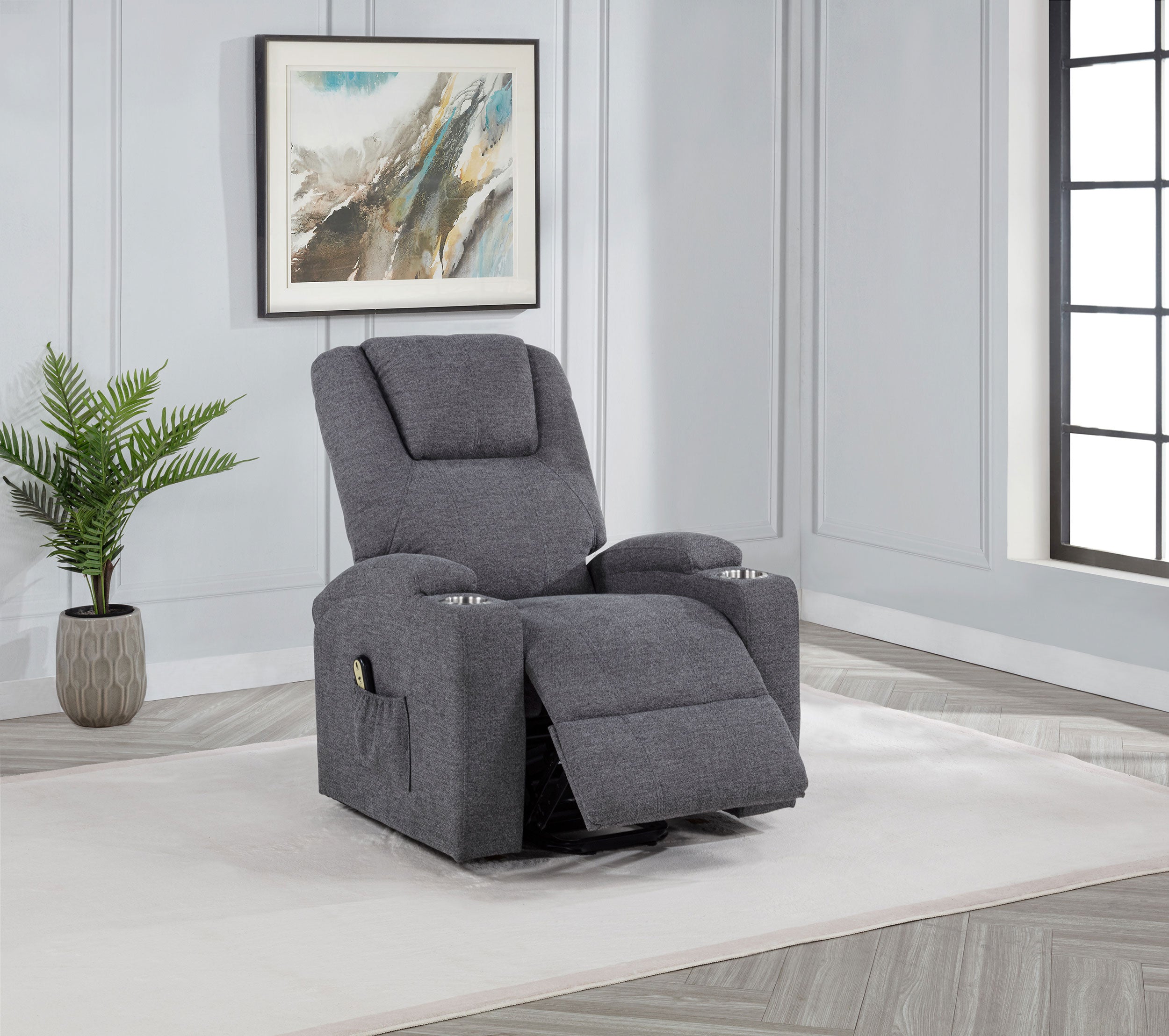 Louie Power Lift Massage Recliner - Romeo & Juliet Furniture (Warren,MI)