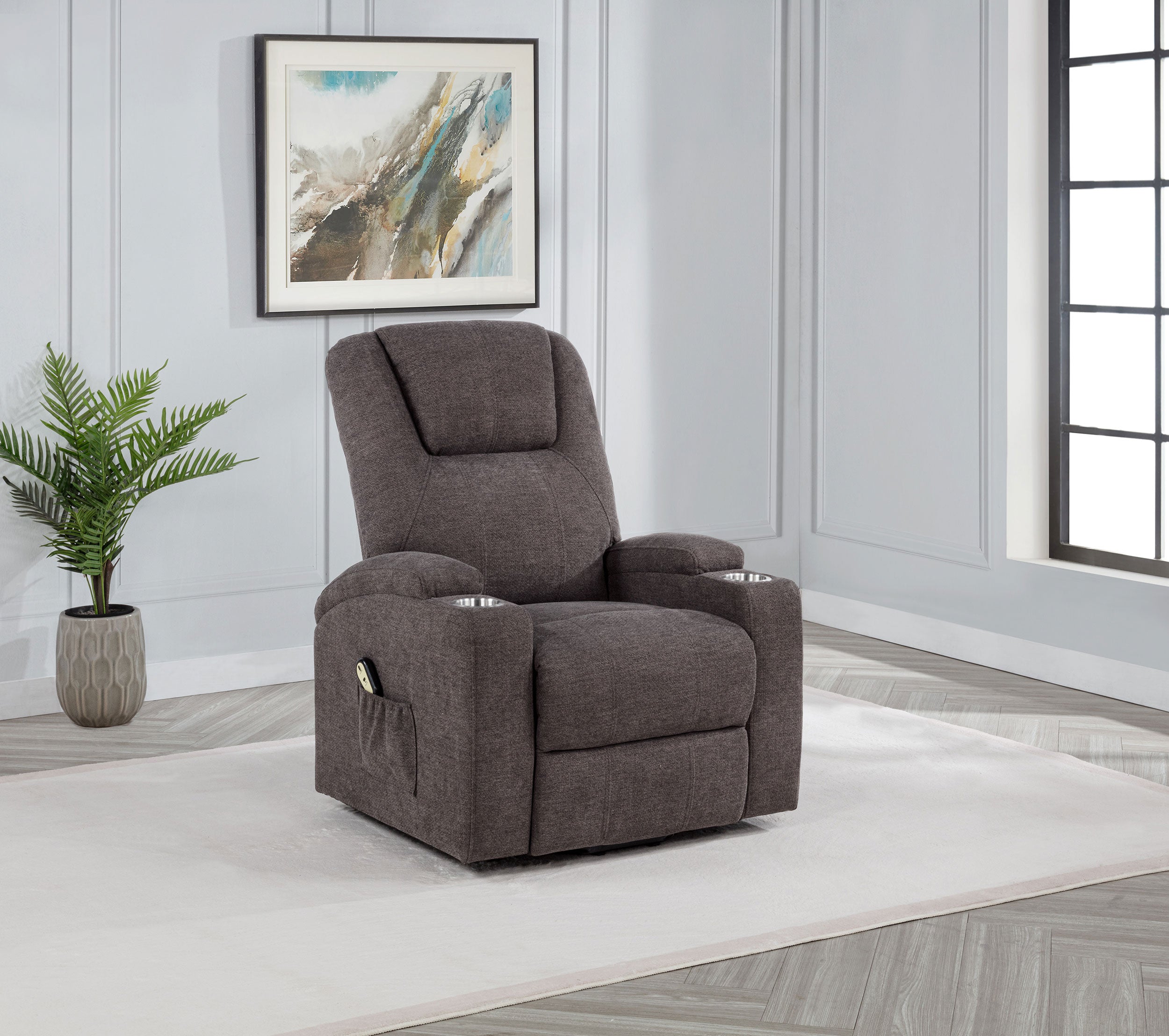 Louie Power Lift Massage Recliner - Romeo & Juliet Furniture (Warren,MI)