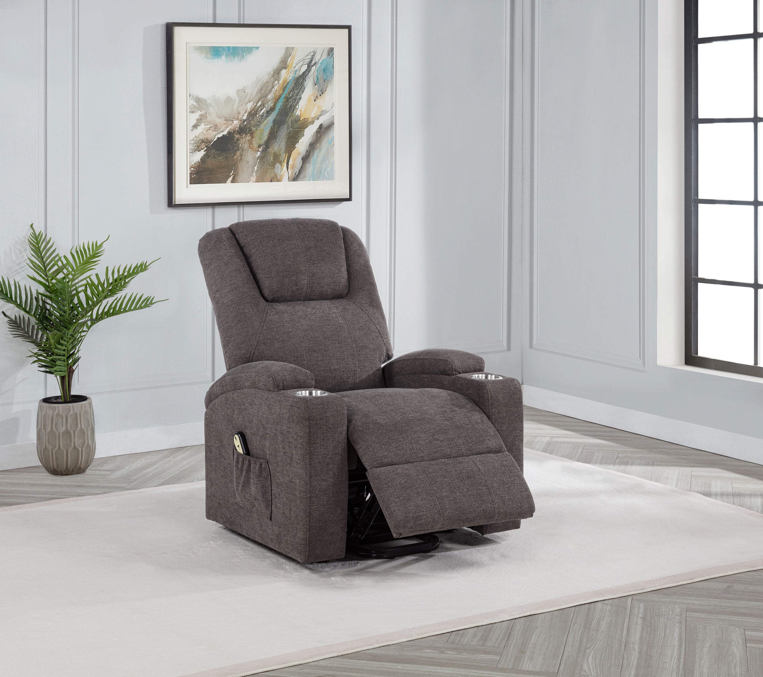 Louie Power Lift Massage Recliner - Romeo & Juliet Furniture (Warren,MI)