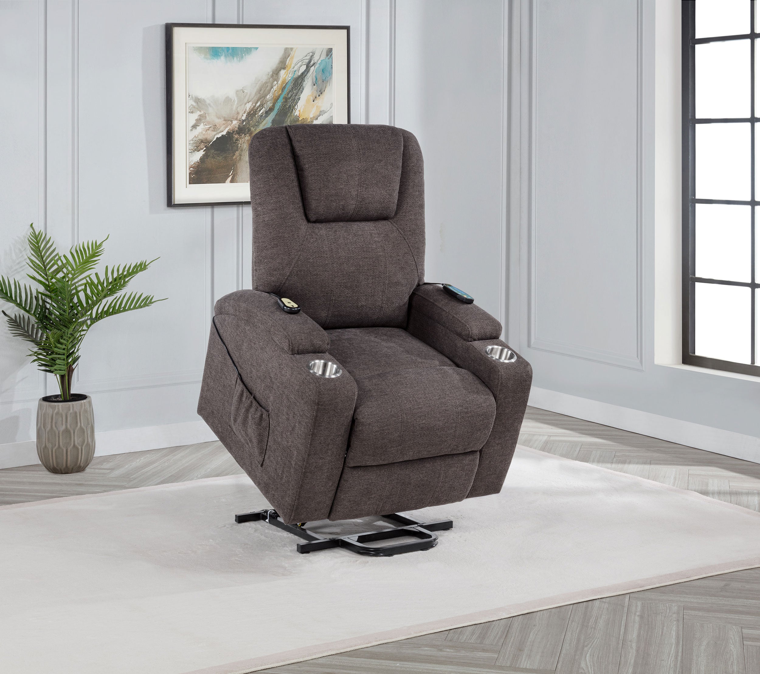 Louie Power Lift Massage Recliner - Romeo & Juliet Furniture (Warren,MI)