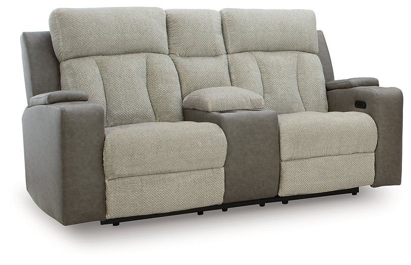 WhipLash Power Reclining Loveseat with Console - Romeo & Juliet Furniture (Warren,MI)