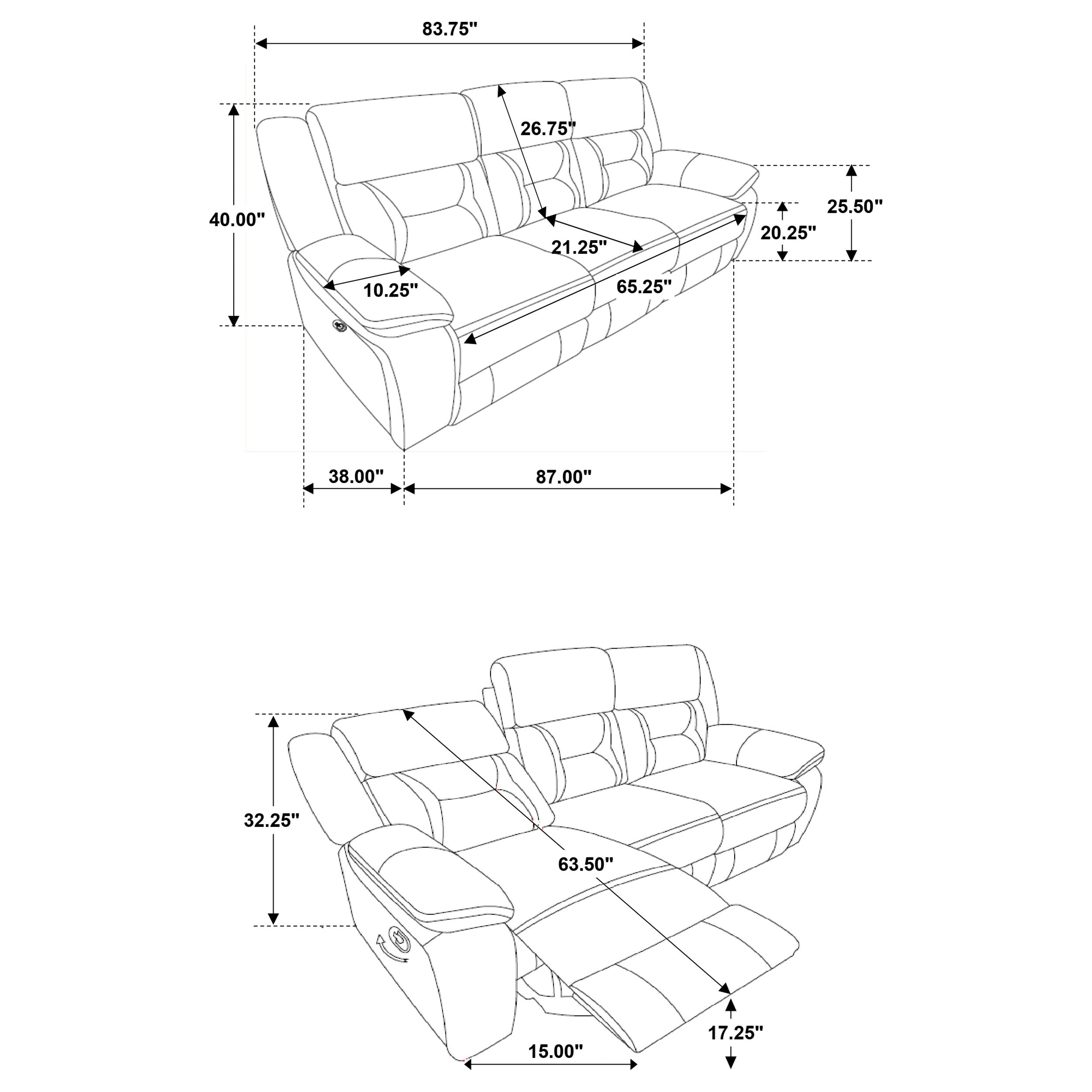 Greer Reclining Sofa - Romeo & Juliet Furniture (Warren,MI)