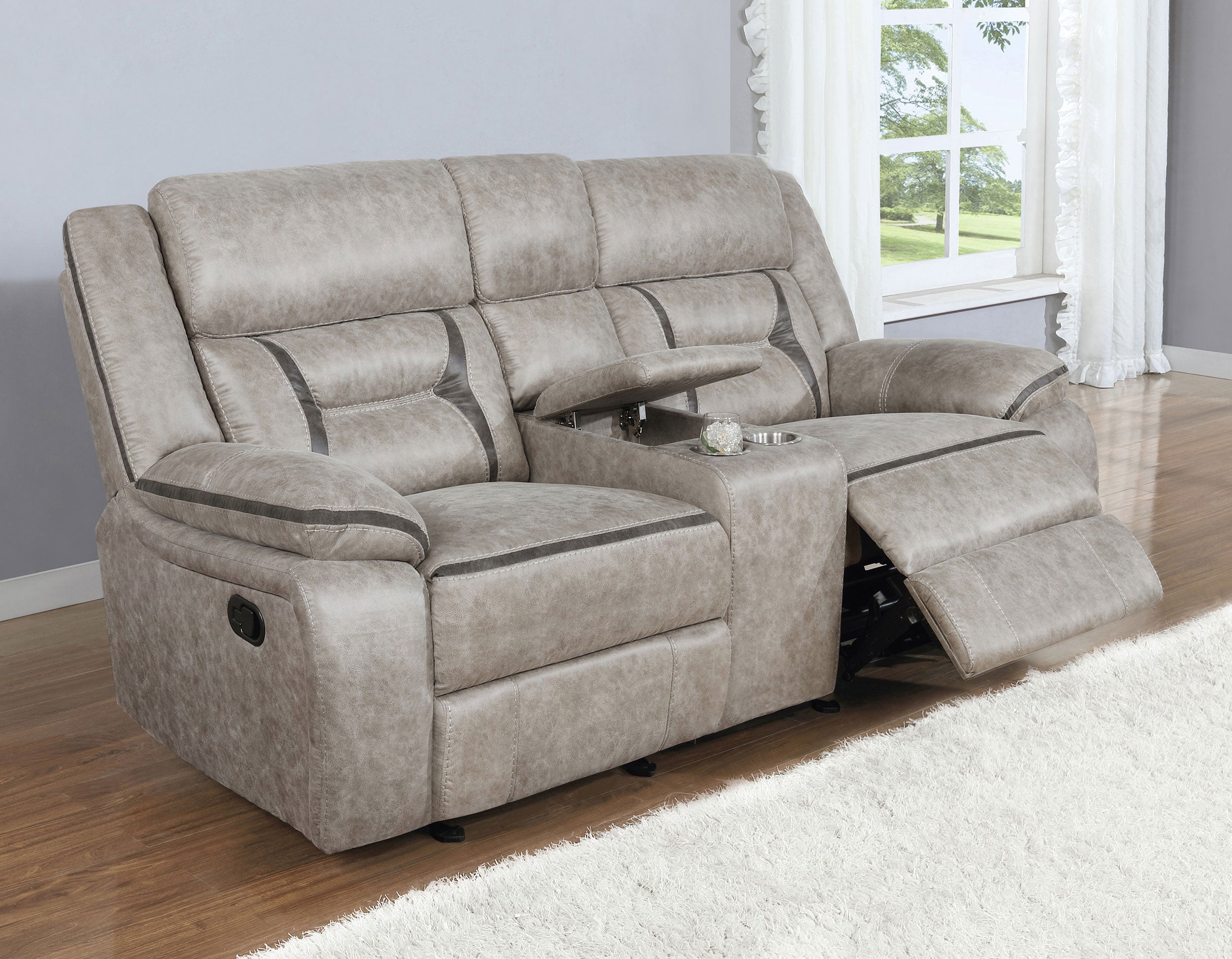 Greer Reclining Glider Loveseat - Romeo & Juliet Furniture (Warren,MI)