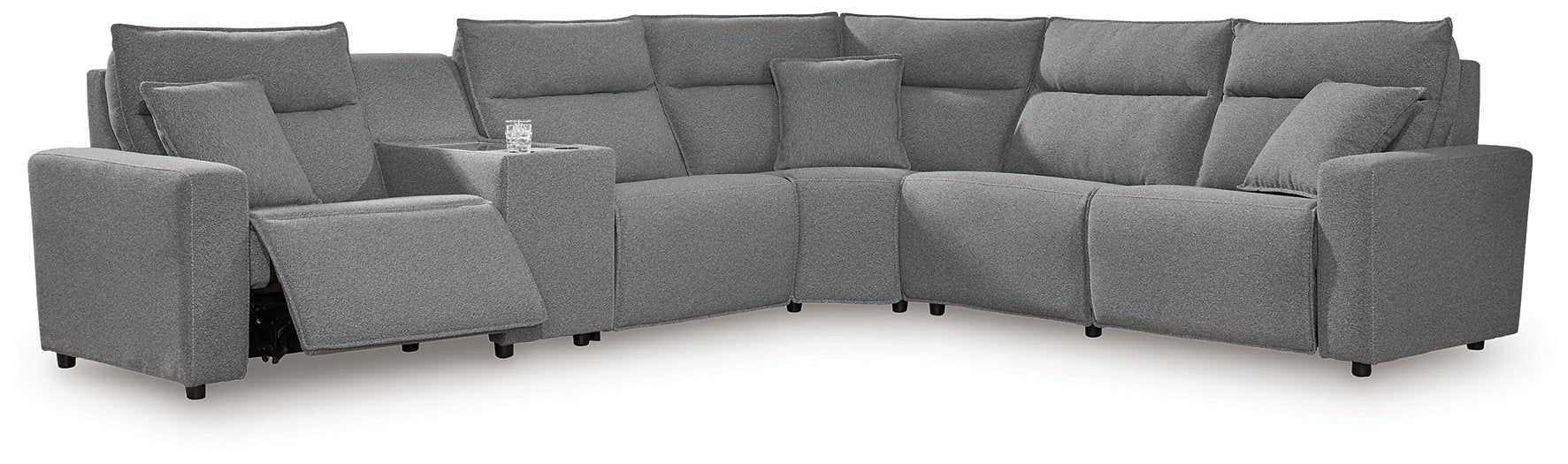 Modmax Reclining Sectional with Console - Romeo & Juliet Furniture (Warren,MI)