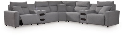 Modmax II Power Reclining Sectional with Audio Consoles - Romeo & Juliet Furniture (Warren,MI)