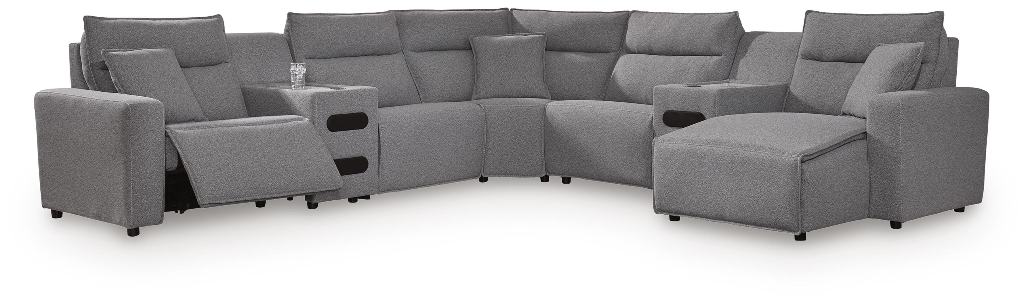 Modmax II Power Reclining Sectional with Chaise and Audio Consoles