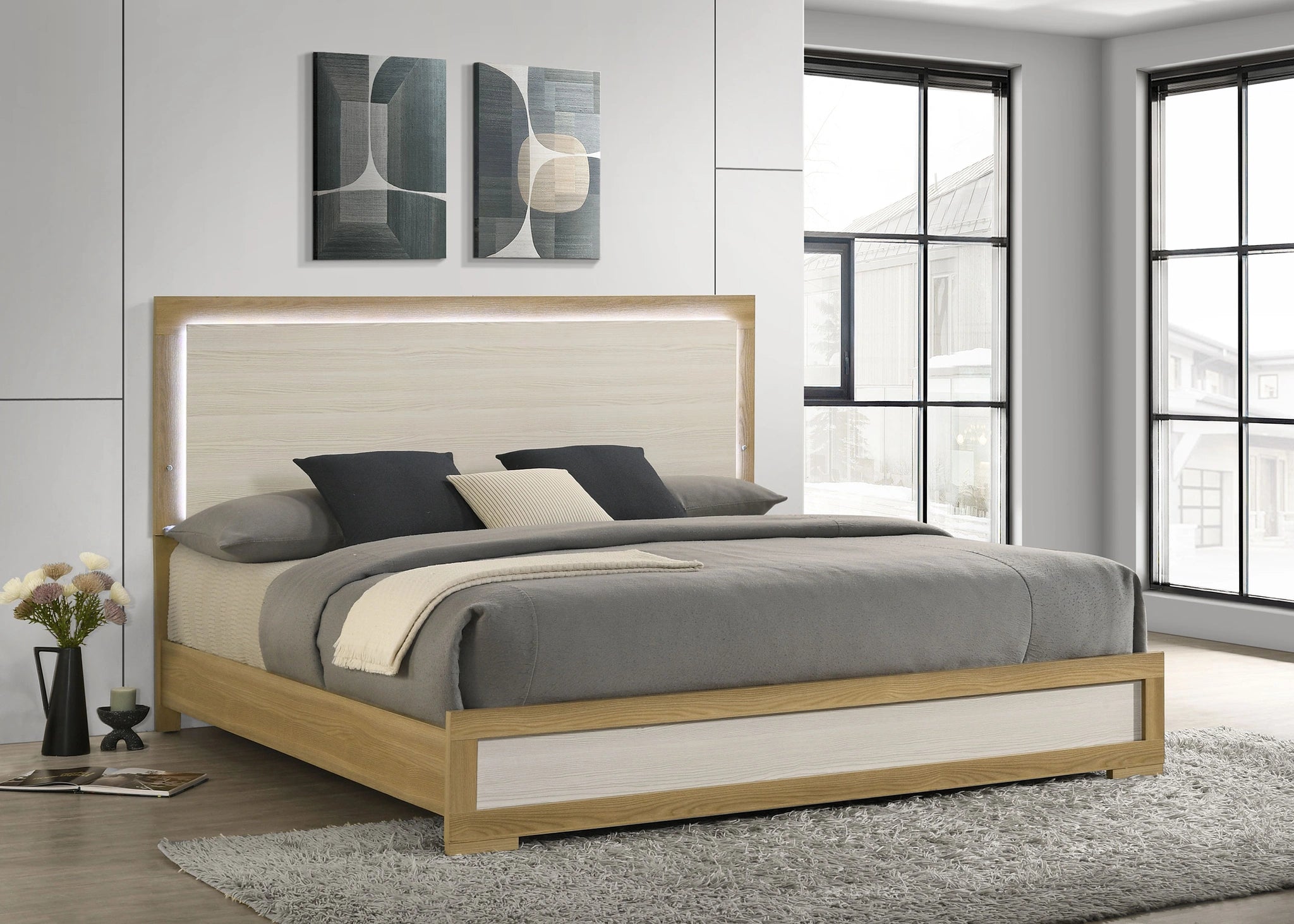 Hyland Panel Bed with LED Lighting