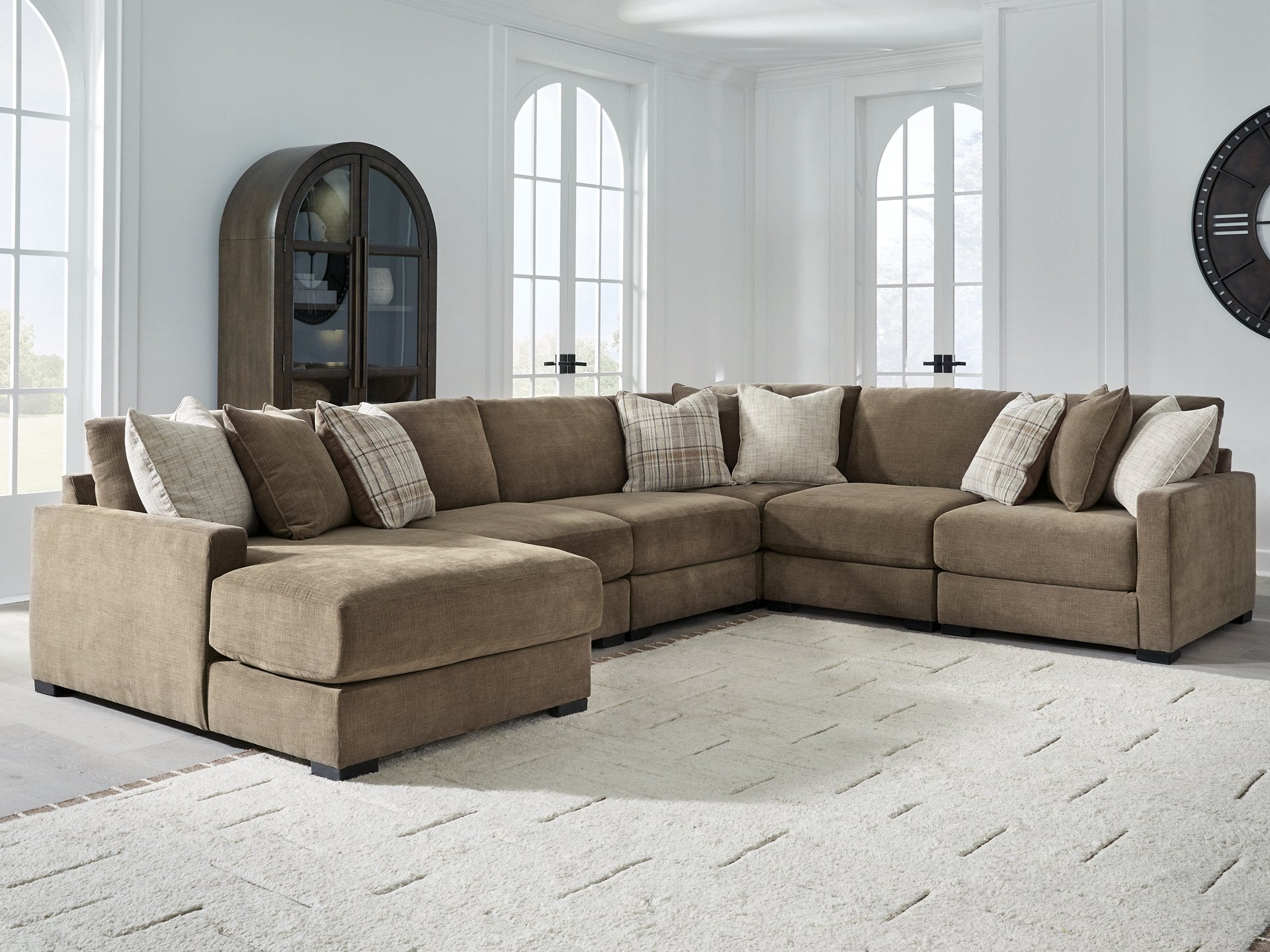 Camellia-Court Sectional with Chaise - Romeo & Juliet Furniture (Warren,MI)