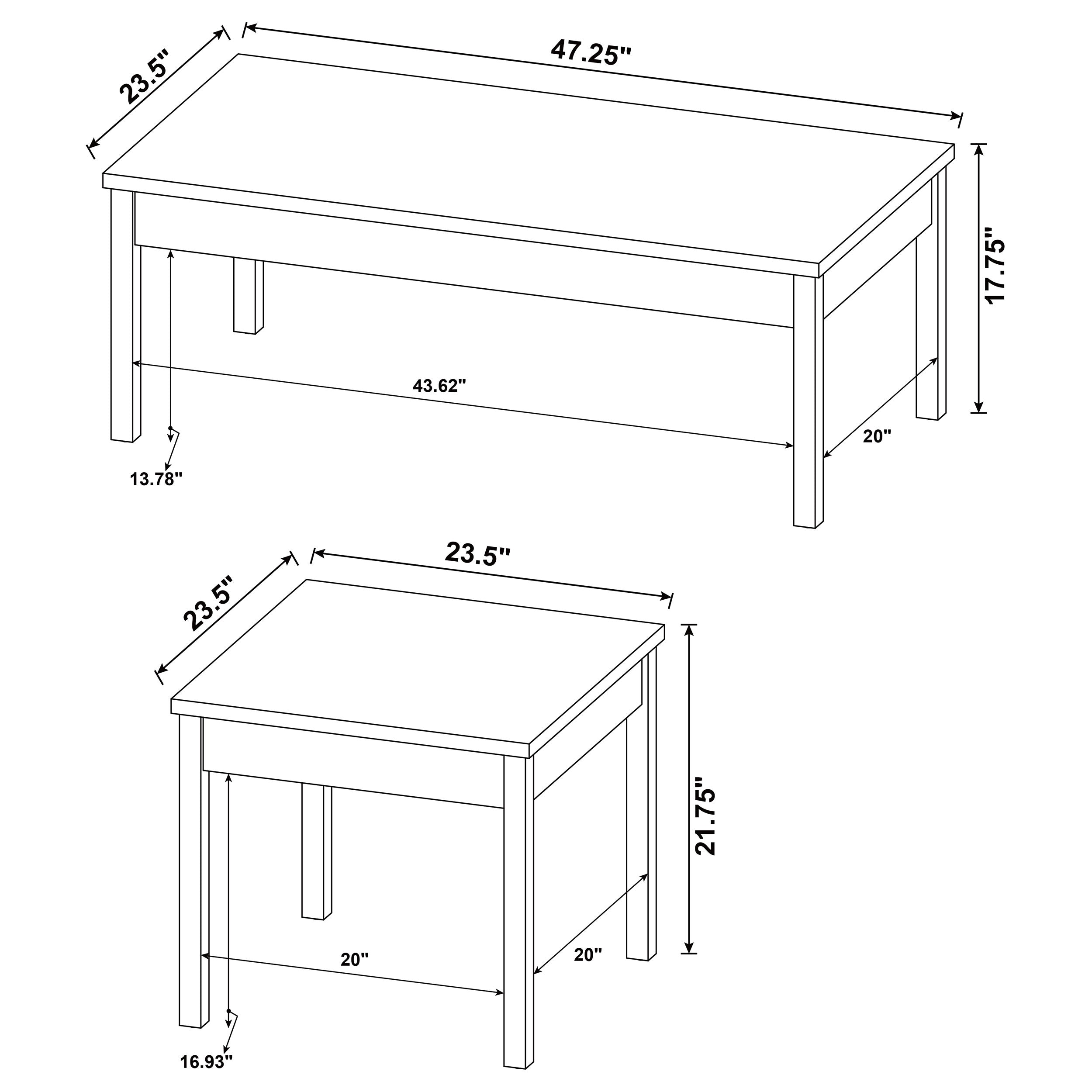 Stacie Coffee Table Set - Romeo & Juliet Furniture (Warren,MI)