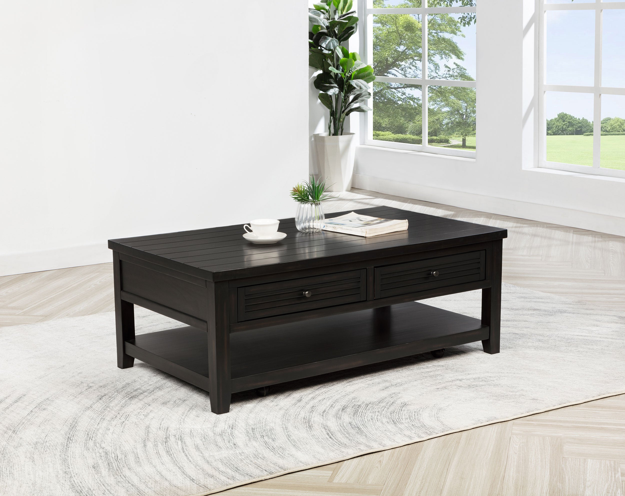 Concord Mobile Coffee Table - Romeo & Juliet Furniture (Warren,MI)