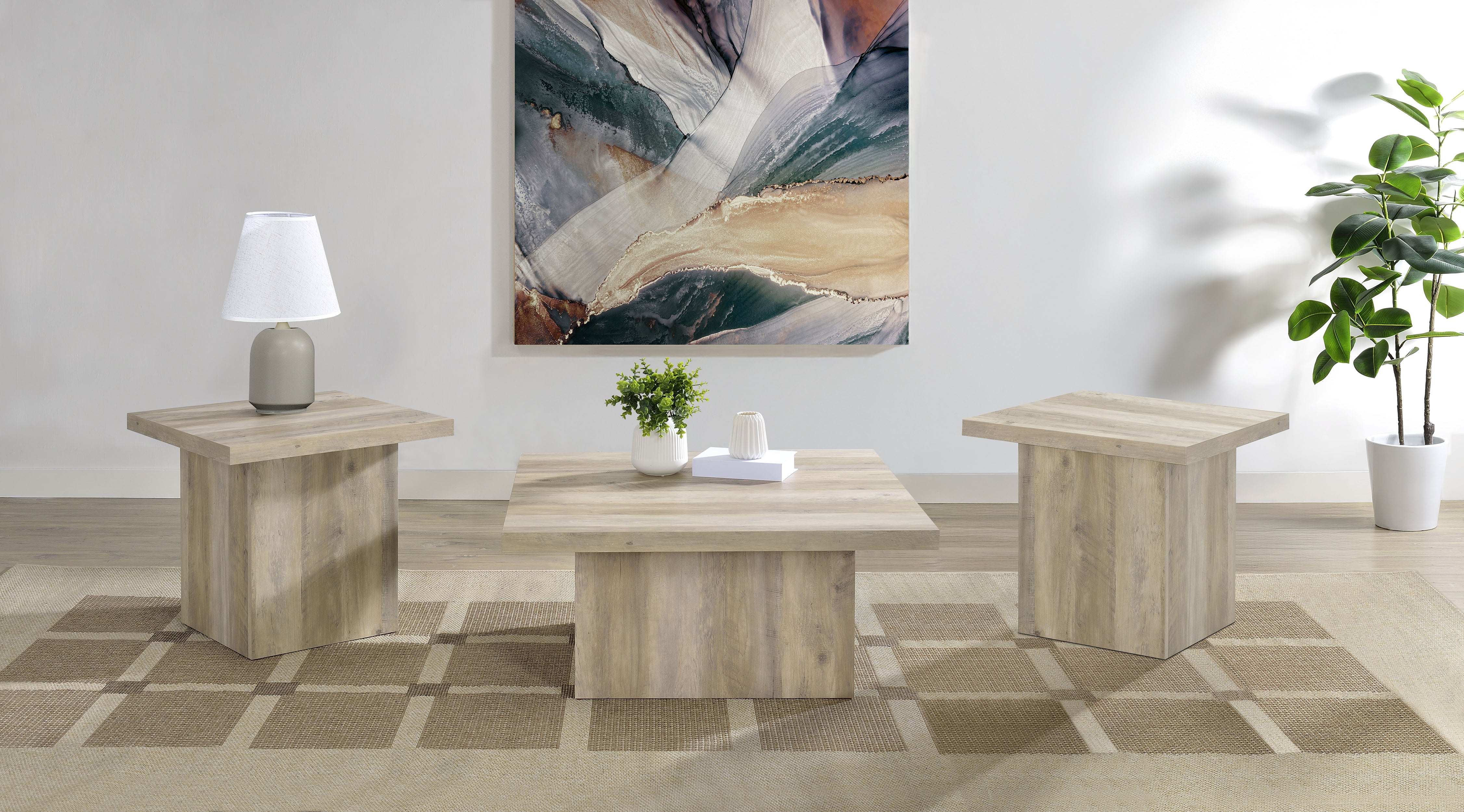 Devar Coffee Table Set - Romeo & Juliet Furniture (Warren,MI)