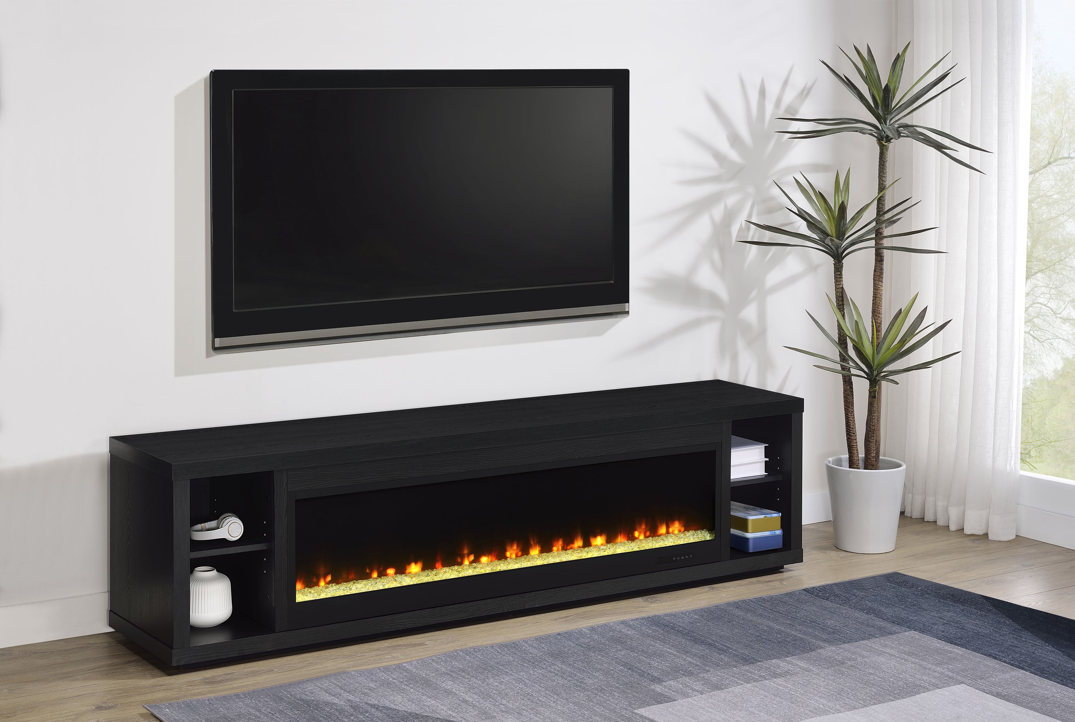 Deiter TV Stand Fireplace Console - Romeo & Juliet Furniture (Warren,MI)