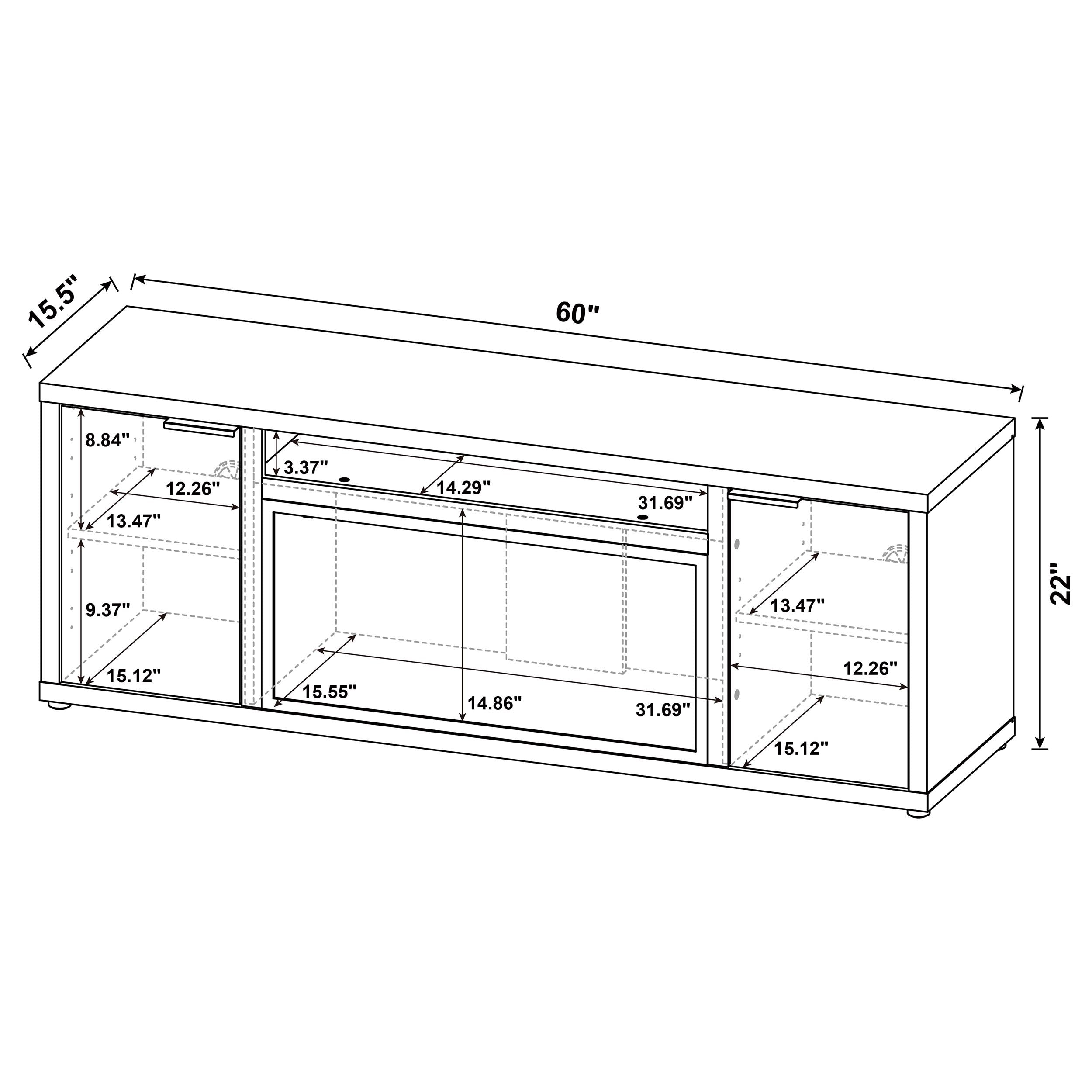 Fuller TV Stand Fireplace Console - Romeo & Juliet Furniture (Warren,MI)