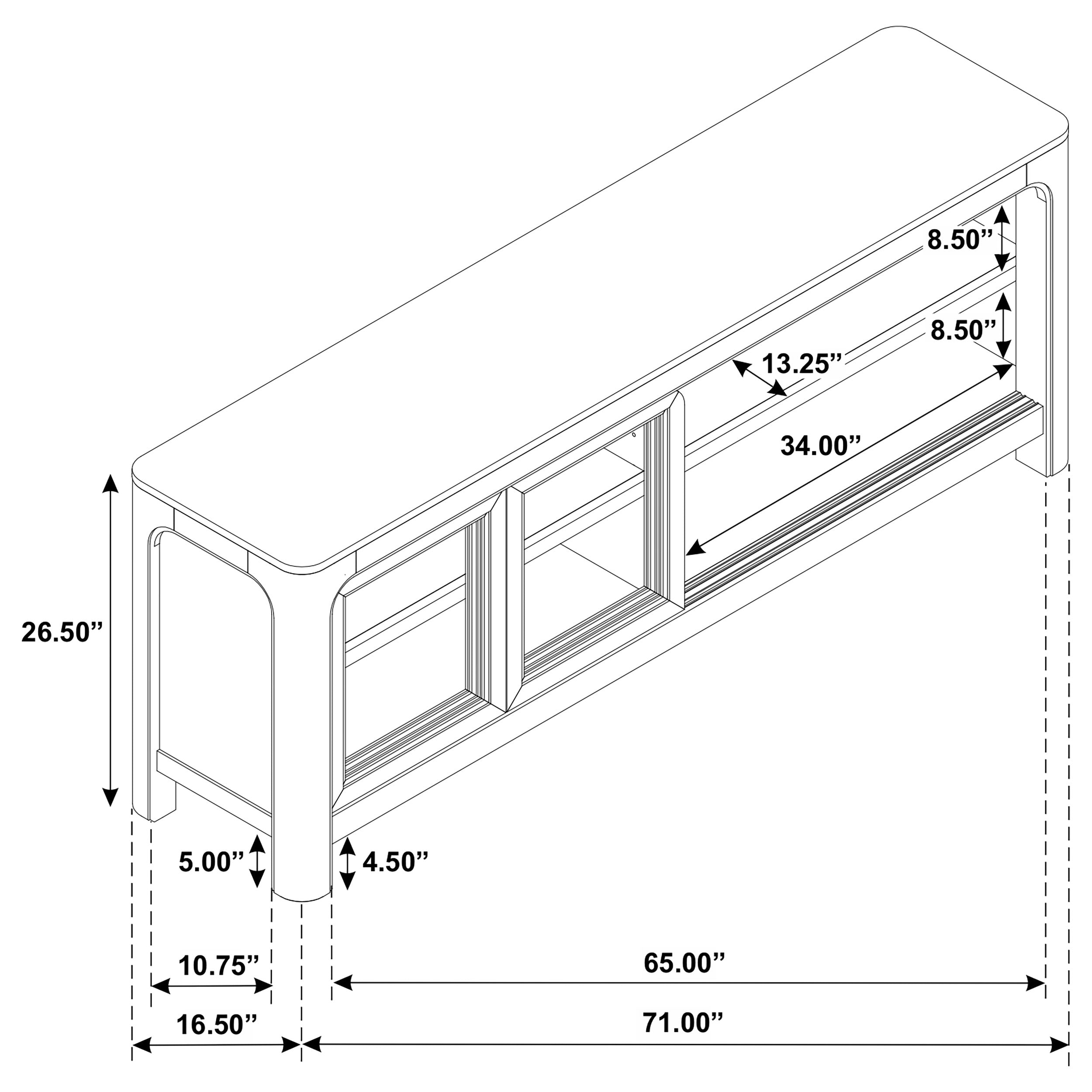 Solano TV Stand - Romeo & Juliet Furniture (Warren,MI)