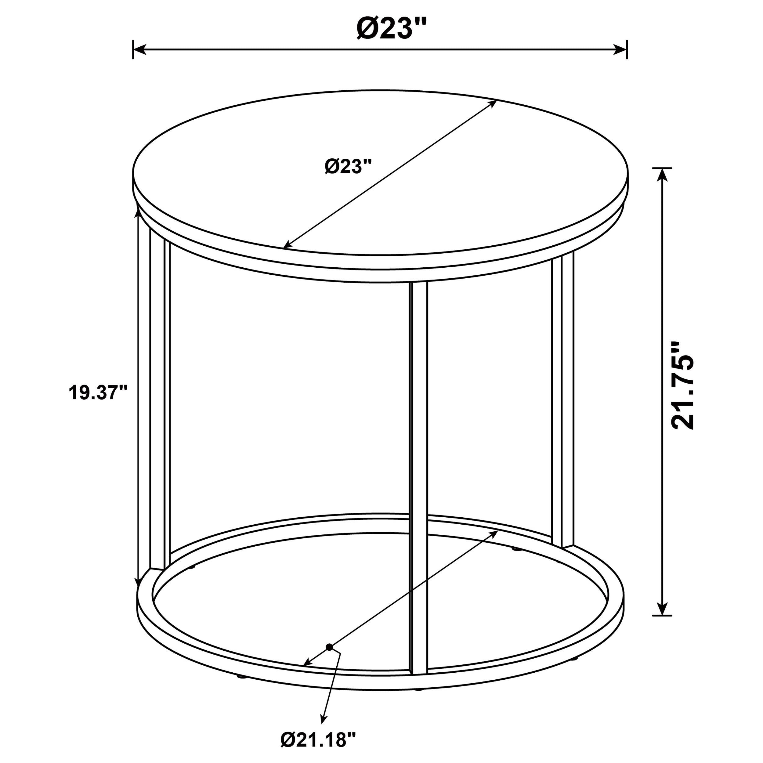 Lainey End Table - Romeo & Juliet Furniture (Warren,MI)