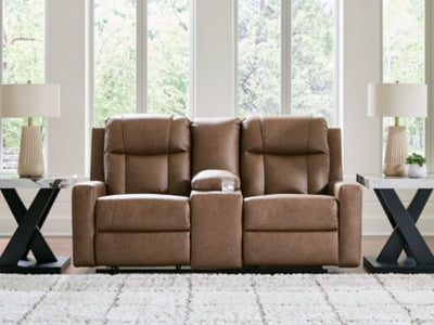 Mackmenville Reclining Loveseat with Console - Romeo & Juliet Furniture (Warren,MI)