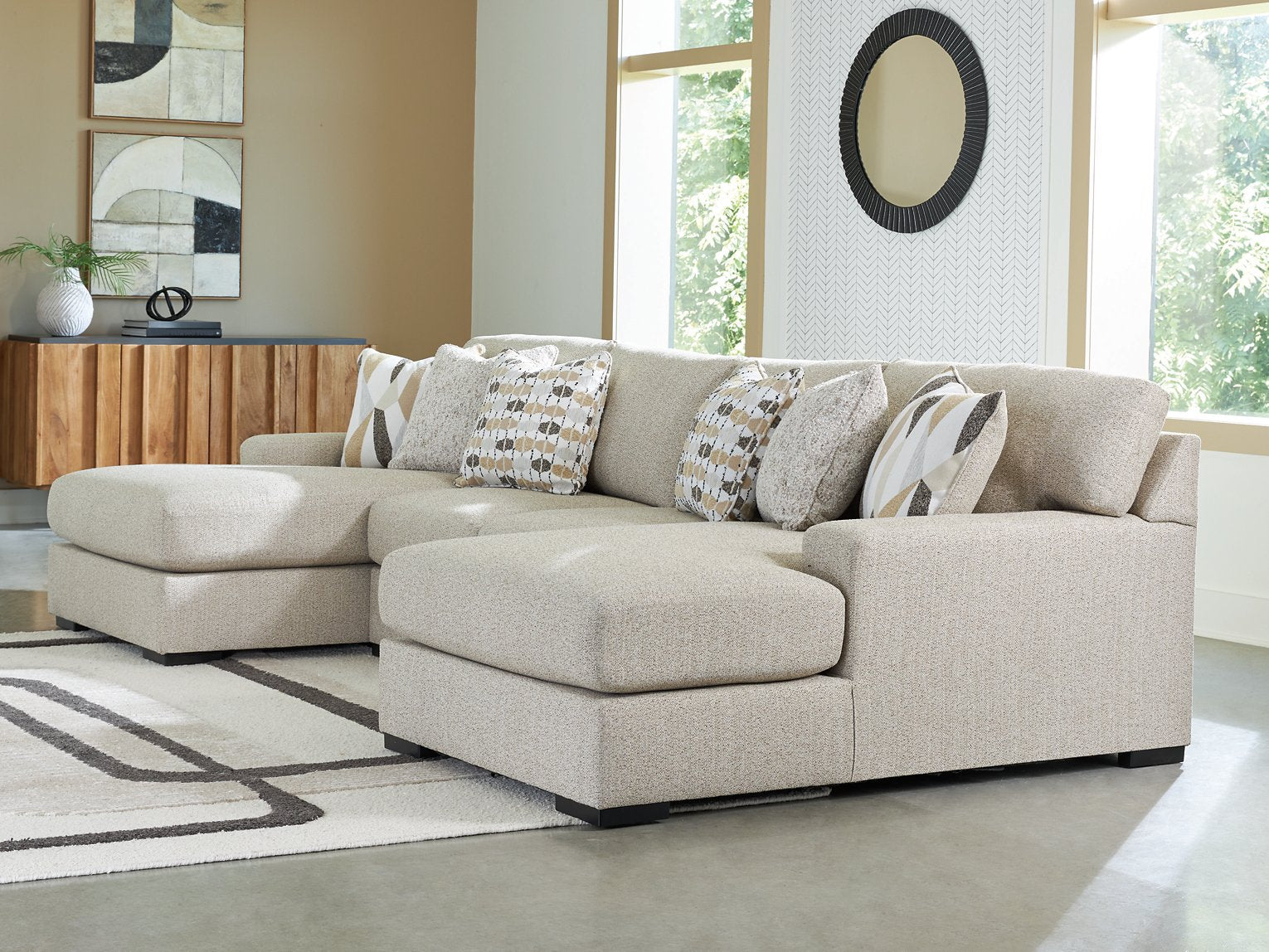 Laurelgrove Double Chaise Sectional - Romeo & Juliet Furniture (Warren,MI)
