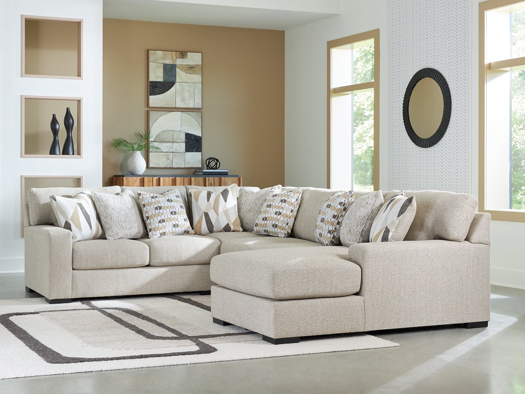 Laurelgrove Sectional with Chaise - Romeo & Juliet Furniture (Warren,MI)